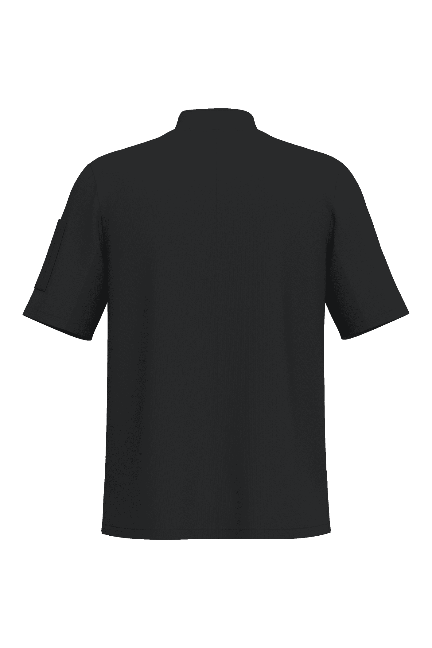 Veste de cuisine écoresponsable manches courtes unisexe — coloris Black (Noir)