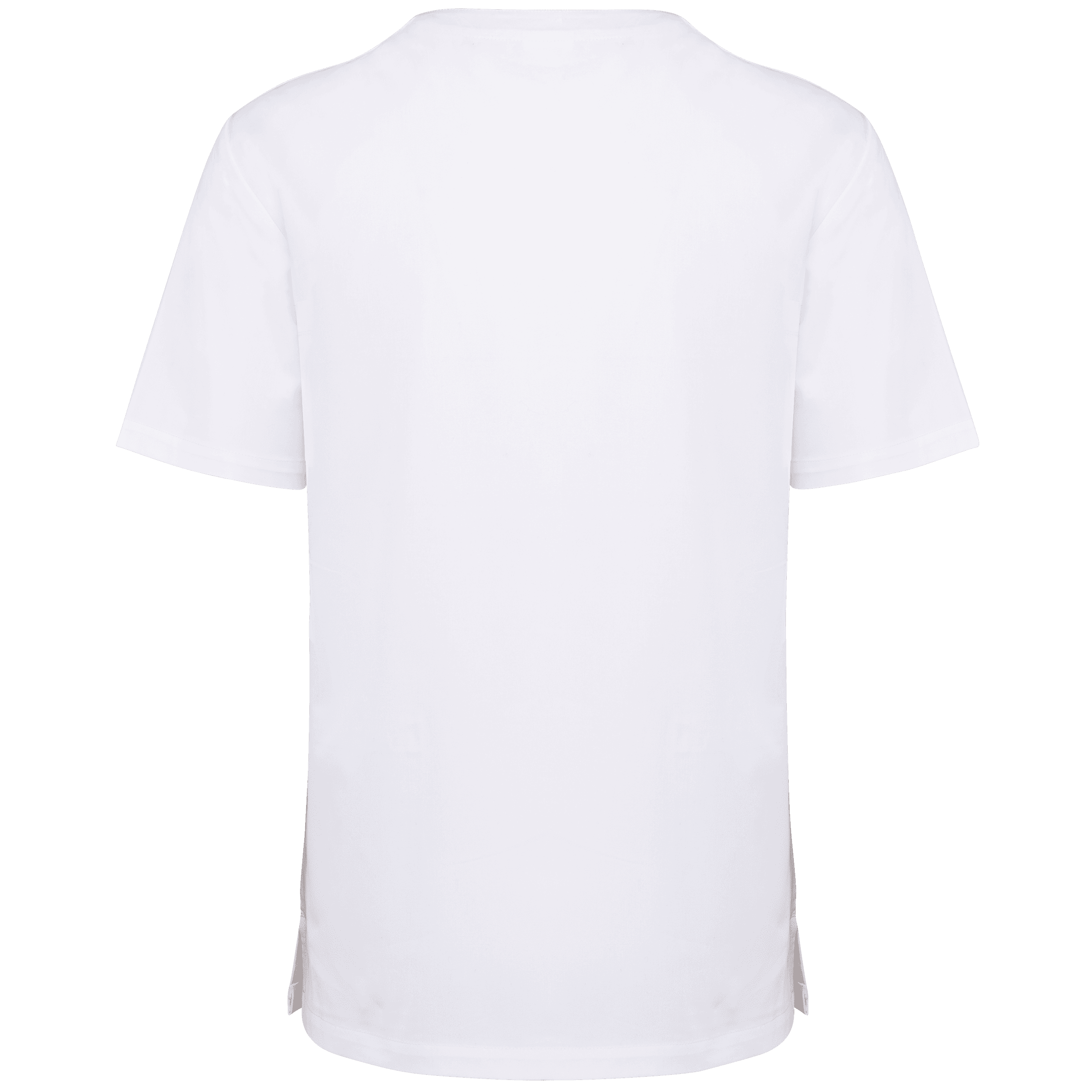 Tunique coton manches courtes unisexe — coloris White (Blanc)