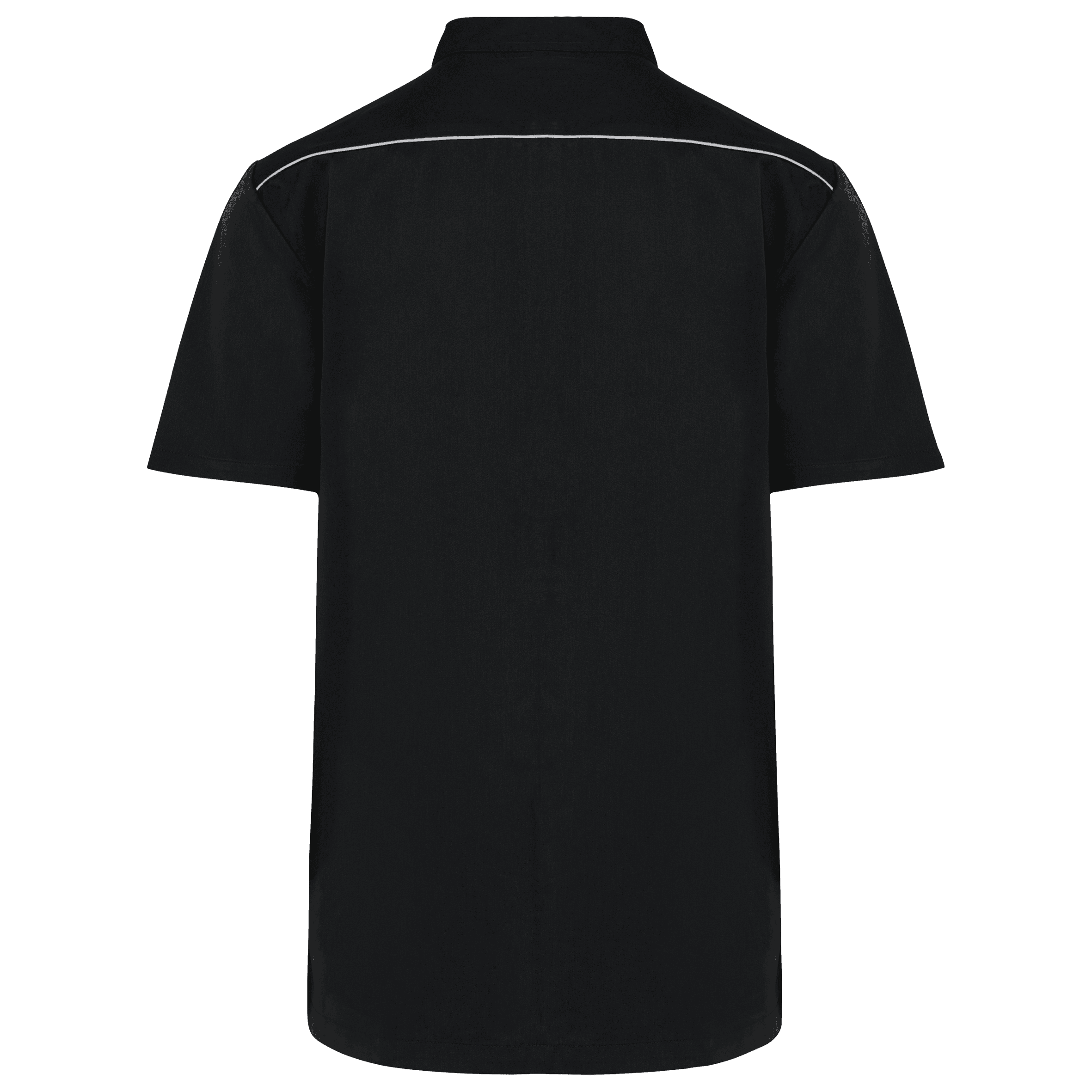 Blouse polycoton avec boutons-pression homme — coloris Black (Noir)