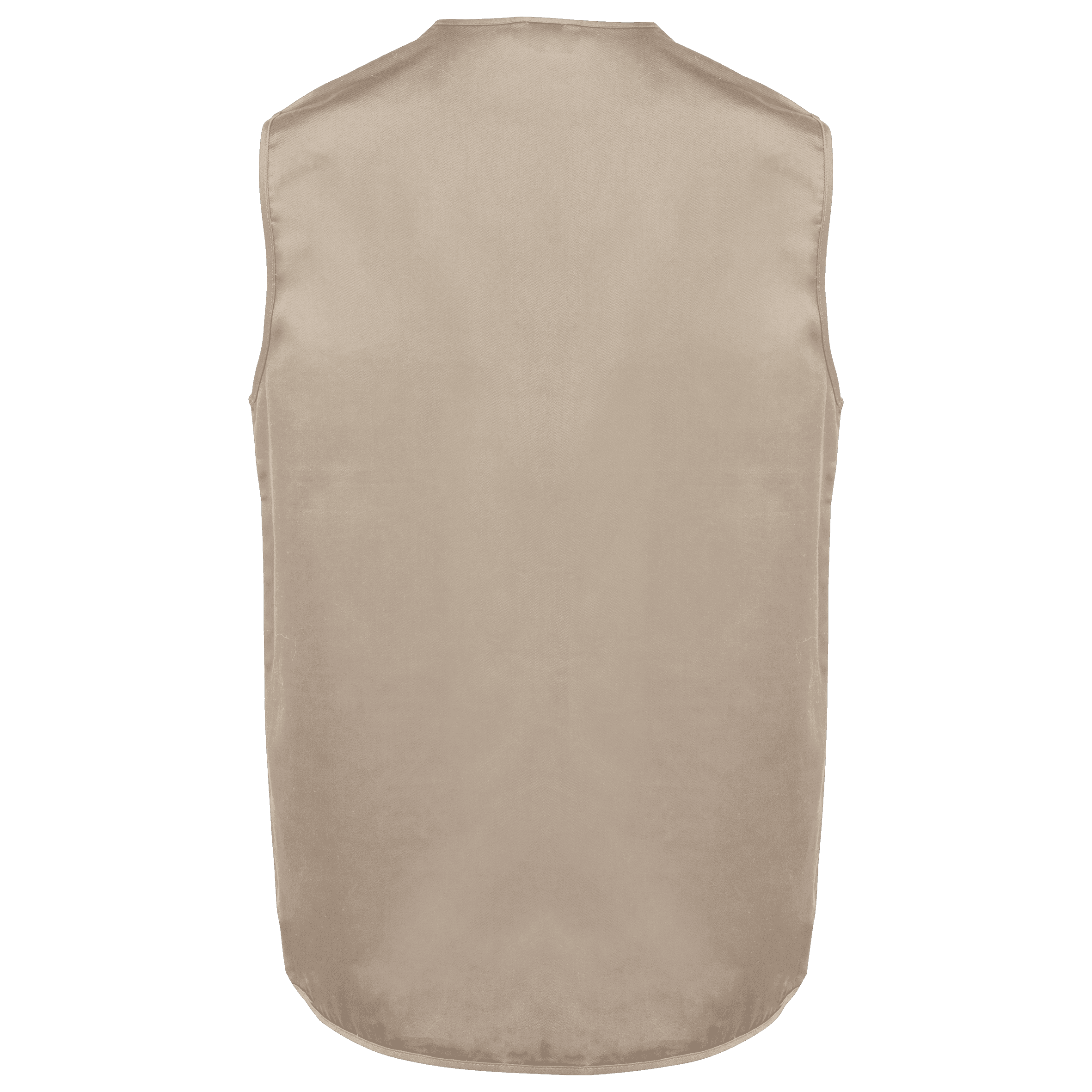 Gilet polycoton multipoches doublé unisexe — coloris Beige (Beige)