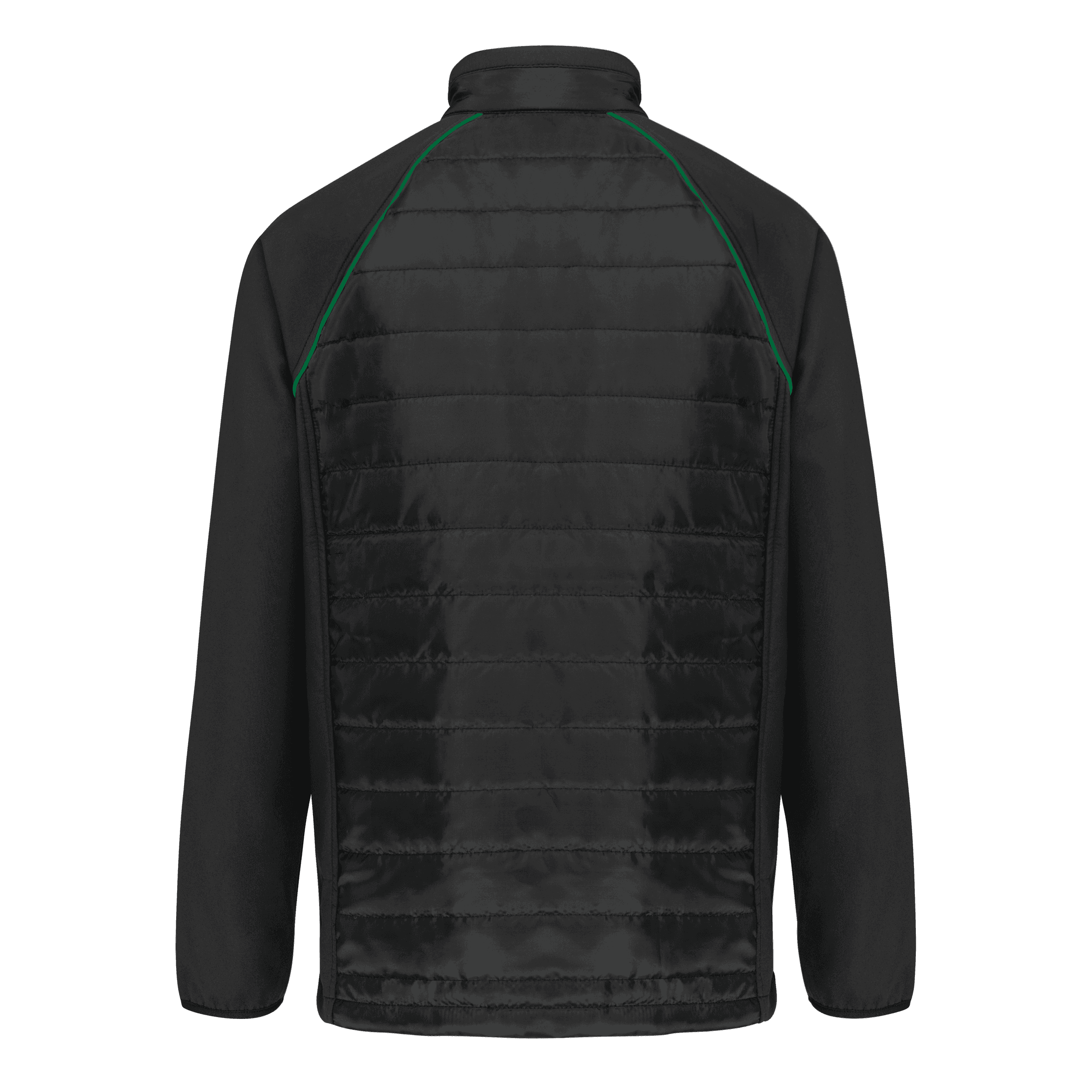 Veste Day To Day bi-matière unisexe — coloris Black / Kelly Green (Noir)