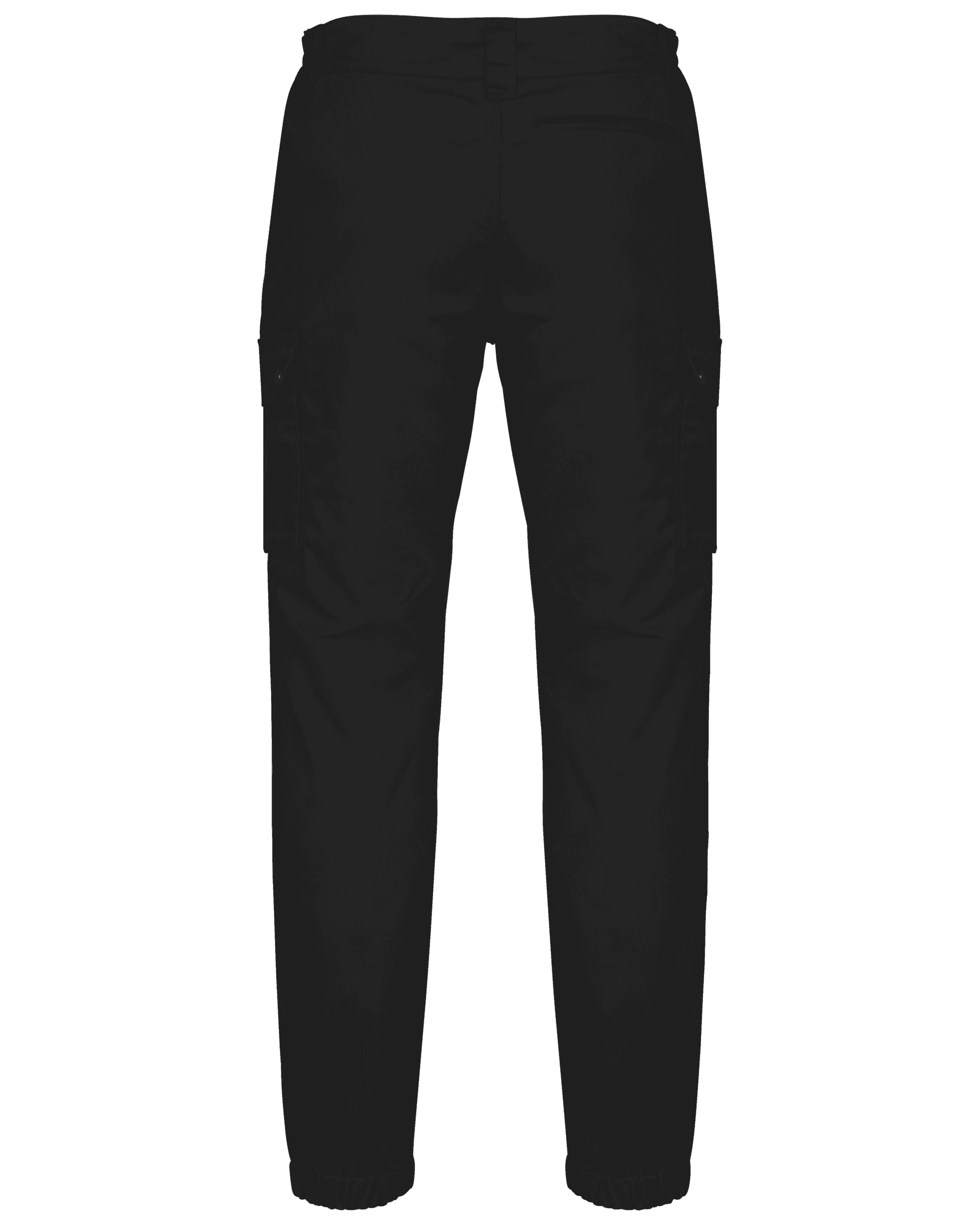 Pantalon cargo unisexe avec bas élastiqué — coloris Black (Noir)