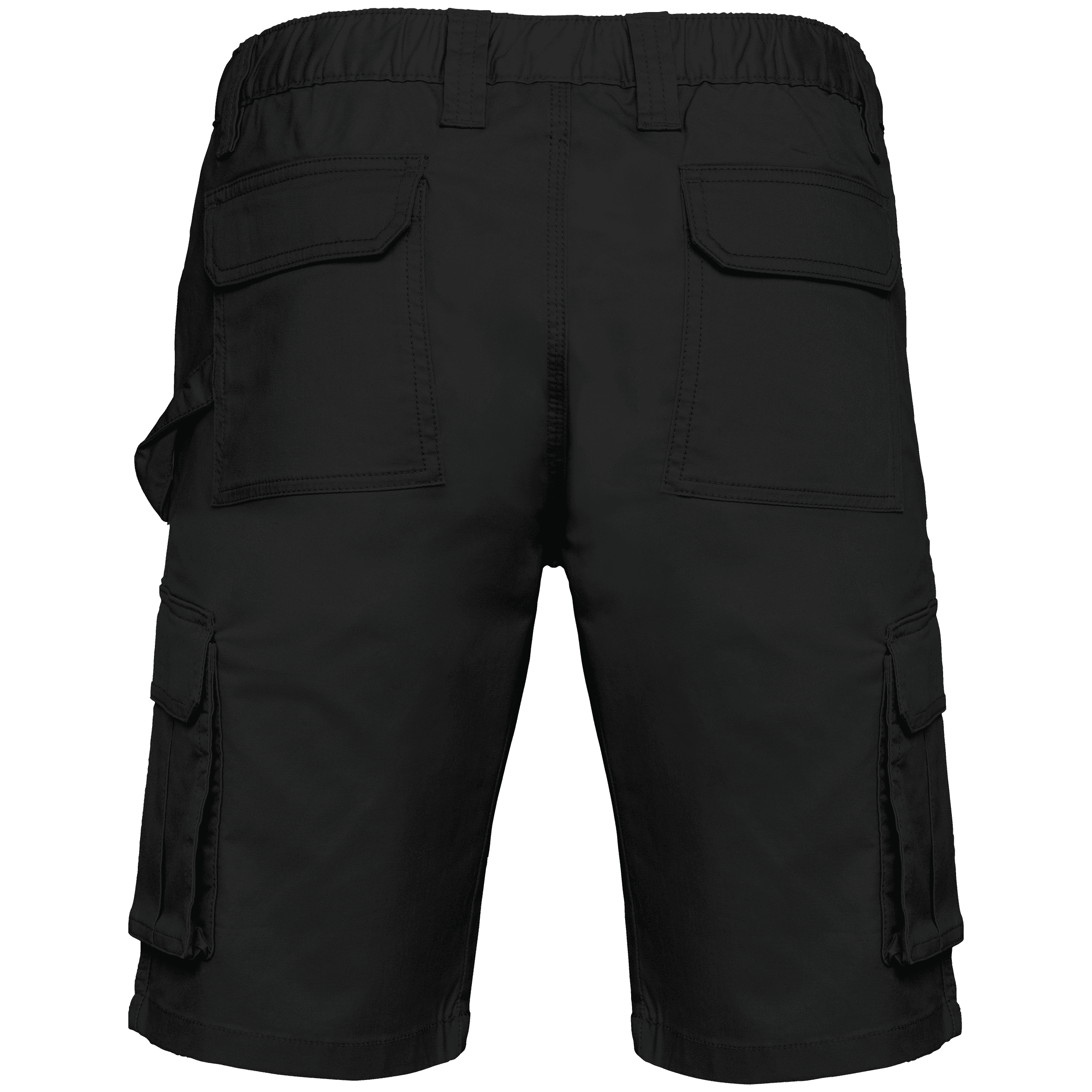 Bermuda multipoches écoresponsable homme — coloris Black (Noir)