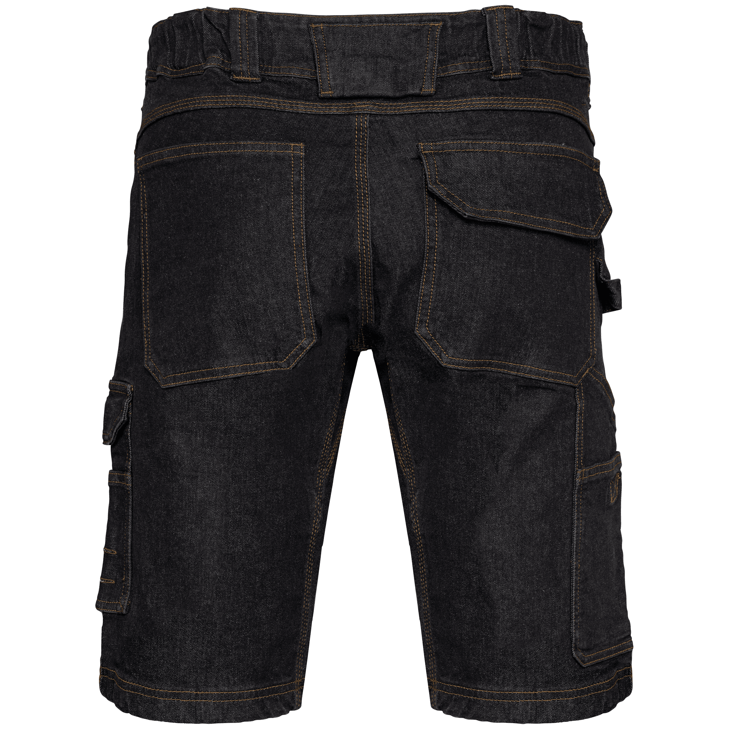 Bermuda denim multipoches homme — coloris Black Rinse (Noir)