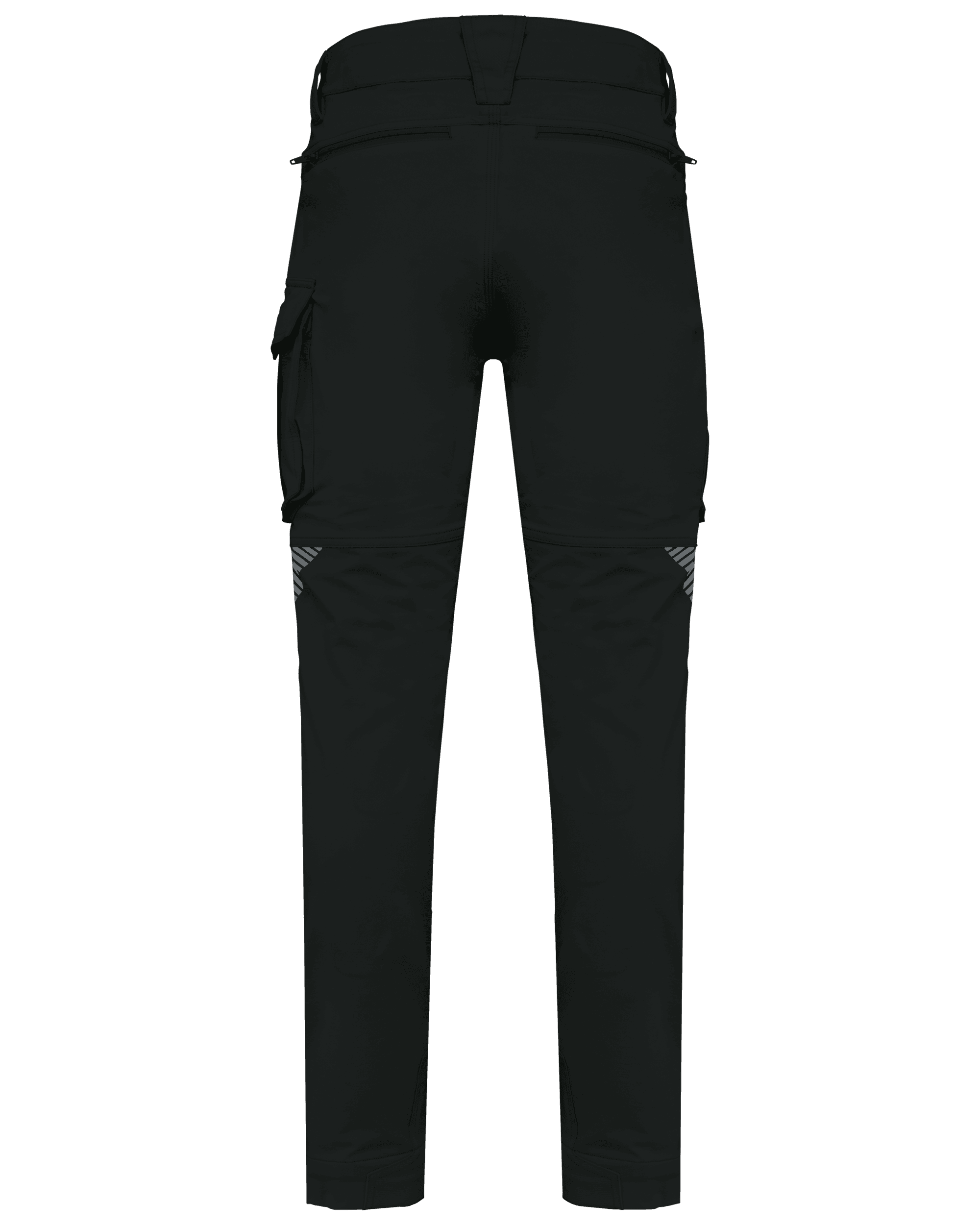 Pantalon stretch recyclé multipoches unisexe — coloris Black (Noir)