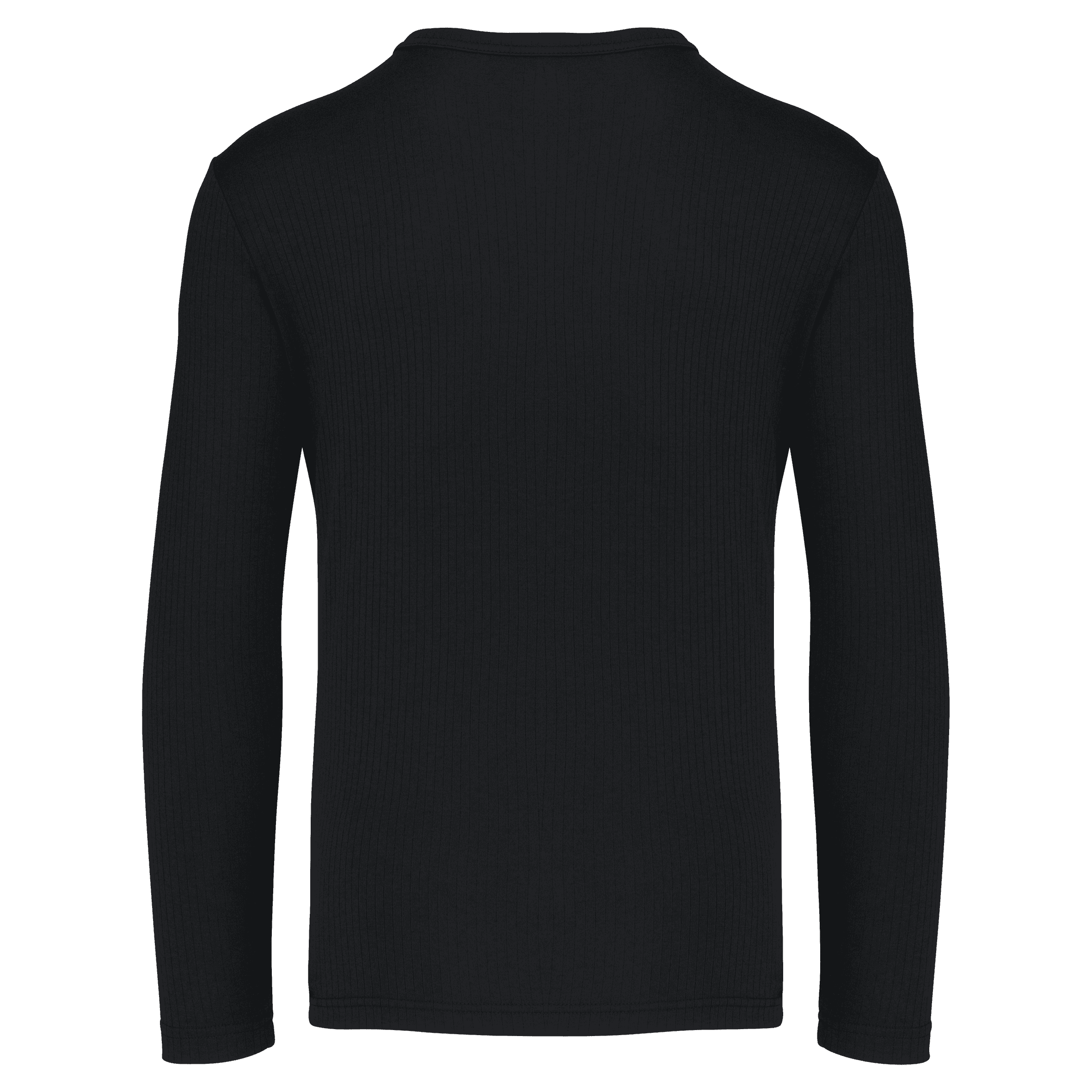 Maillot de corps manches longues unisexe — coloris Black (Noir)