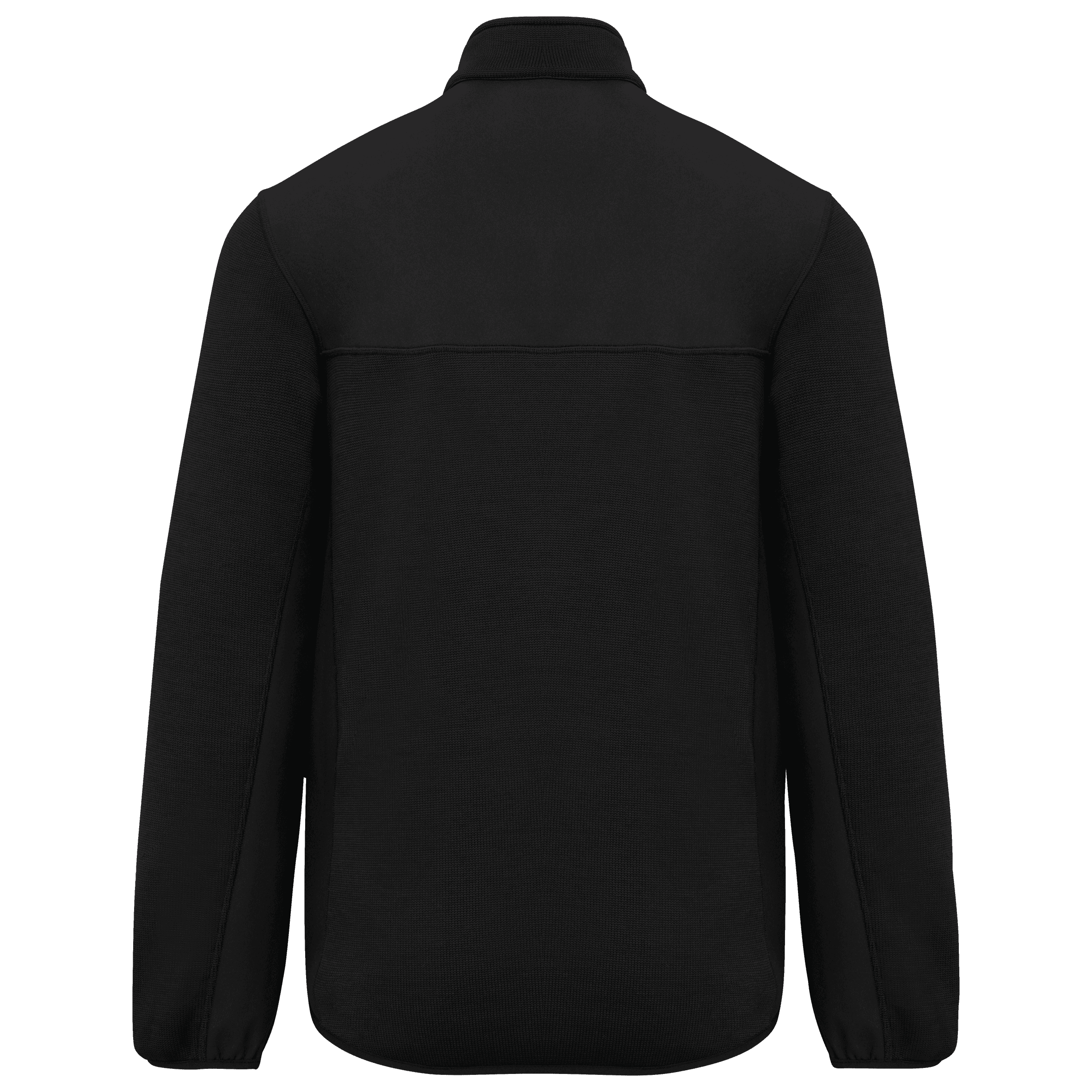 Veste recyclée en polytricot homme — coloris Black (Noir)