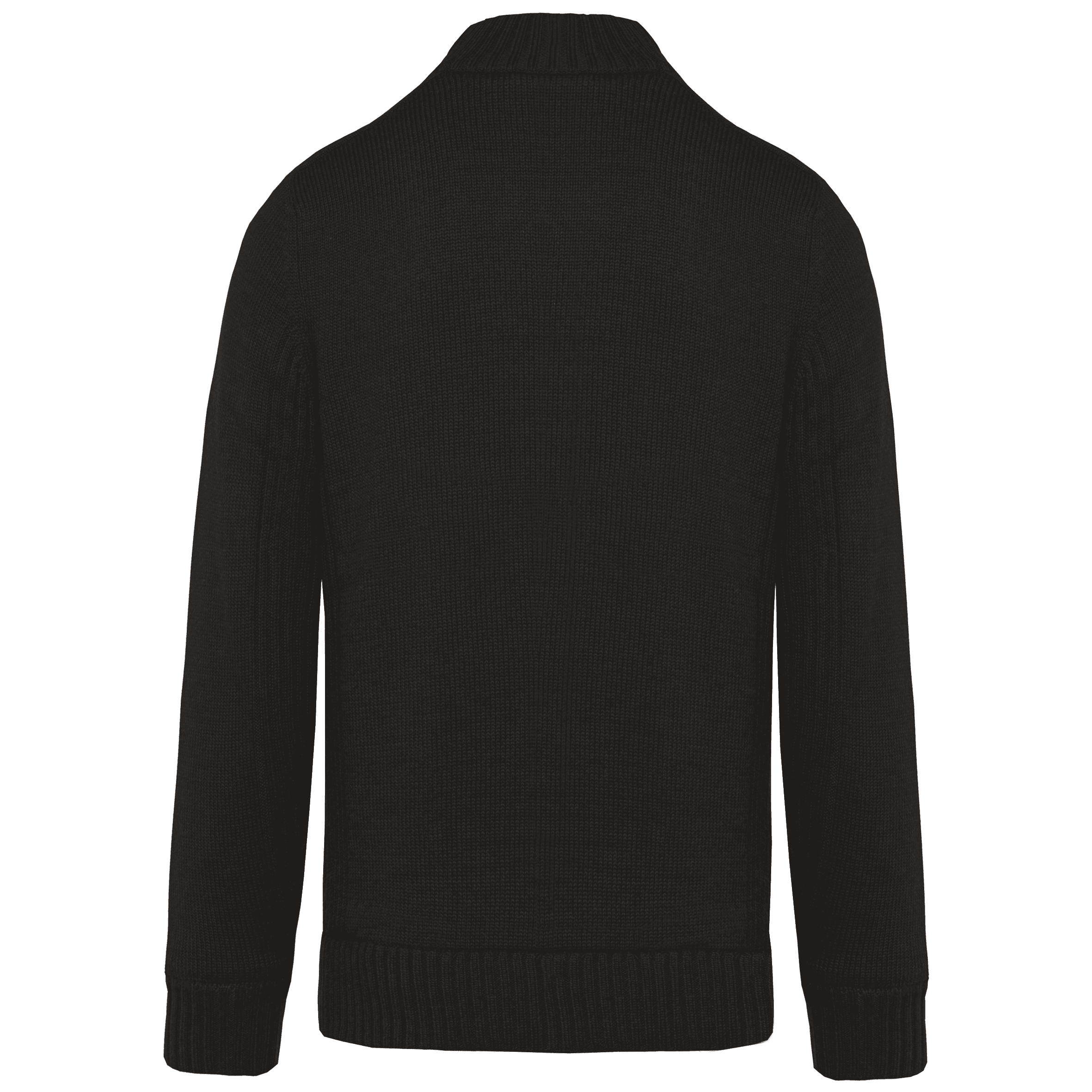 Cardigan doublé polaire homme — coloris Black (Noir)