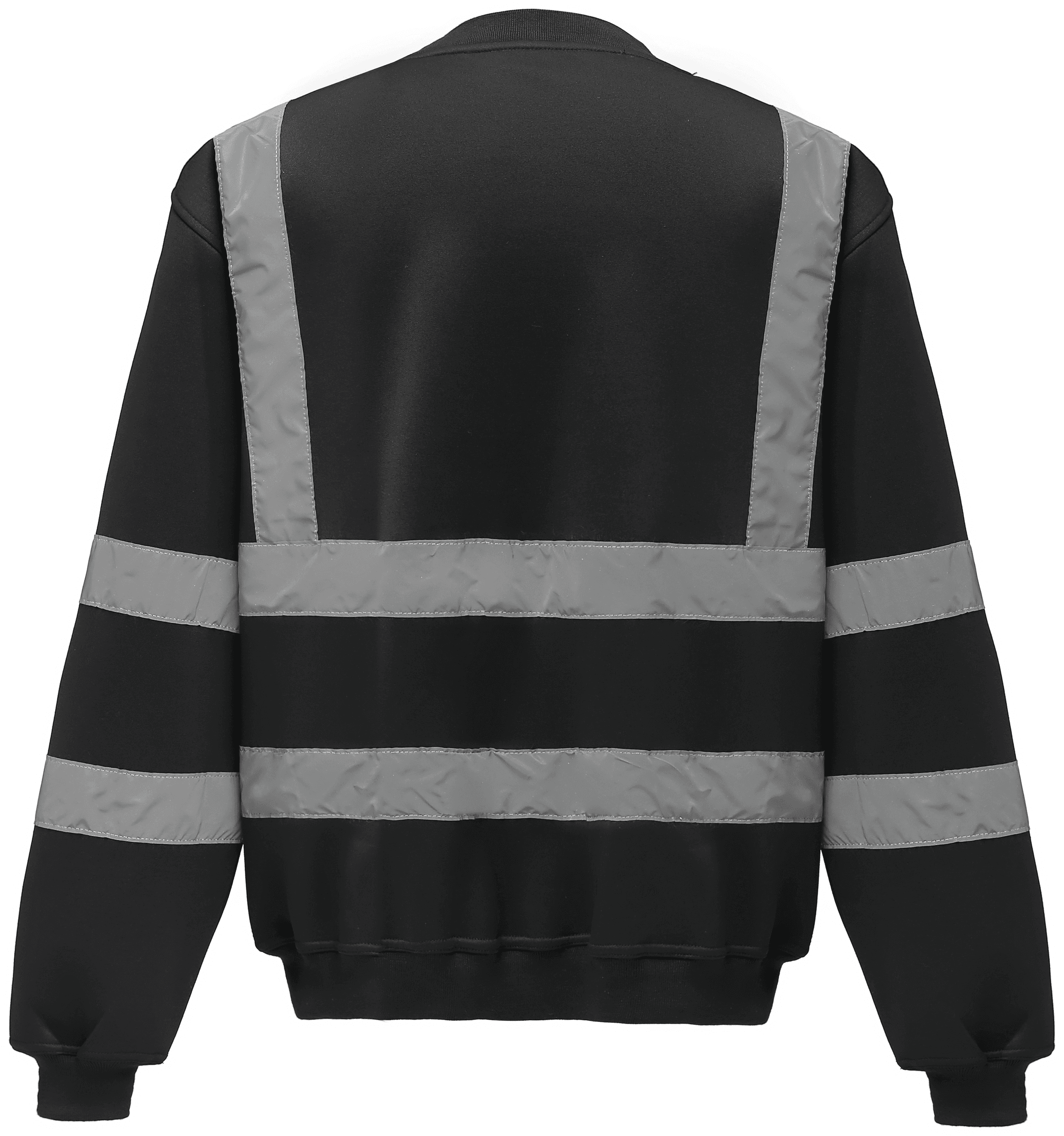 Sweat-shirt haute visibilité col rond — coloris Black (Noir)