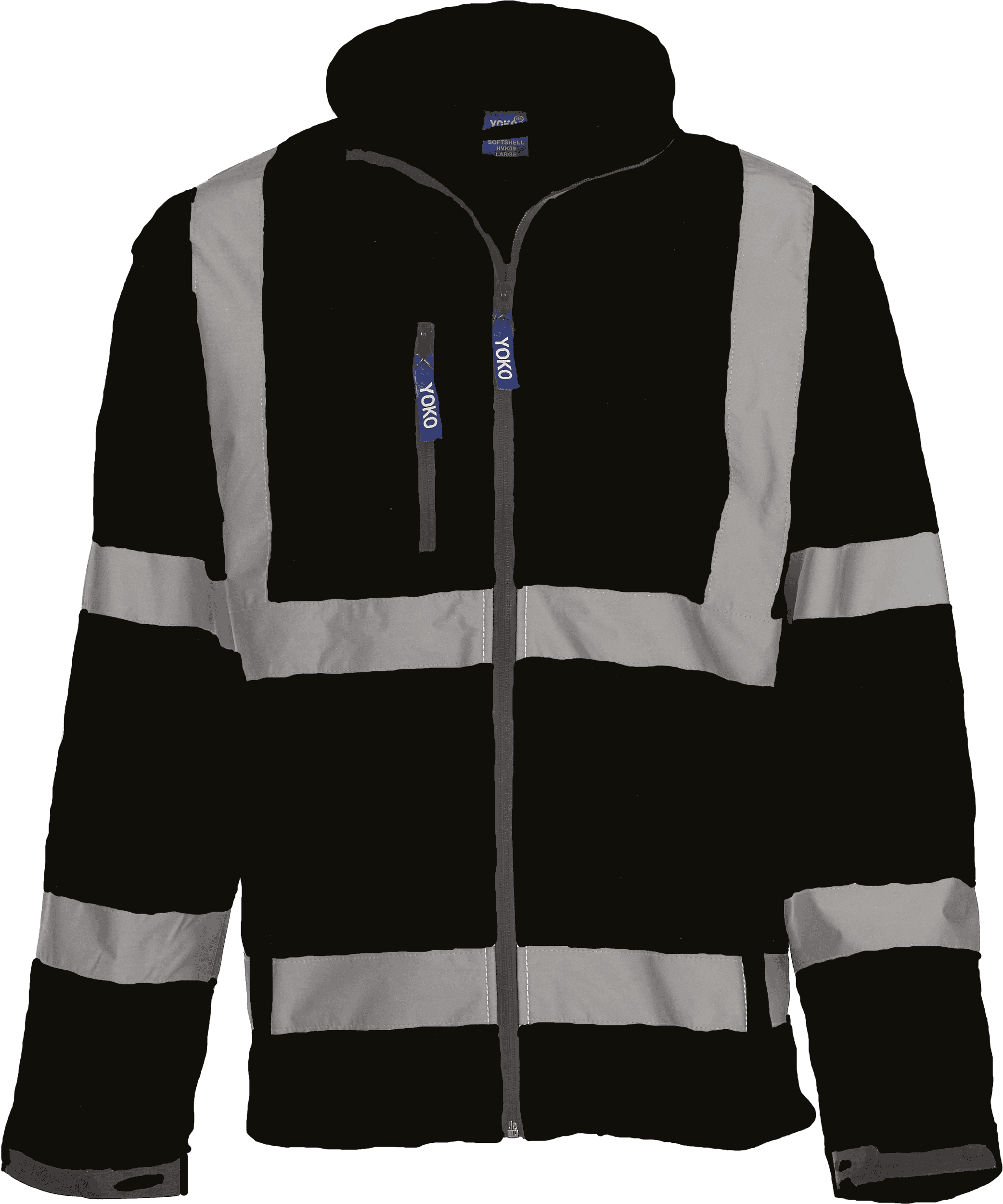 Veste softshell haute visibilité — coloris Black (Noir)