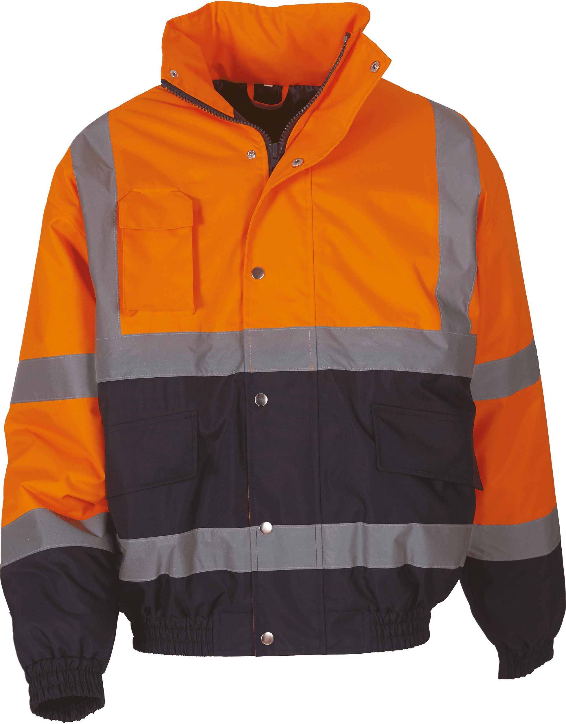 Blouson bicolore haute visibilité — coloris Hi Vis Orange / Navy (Orange)