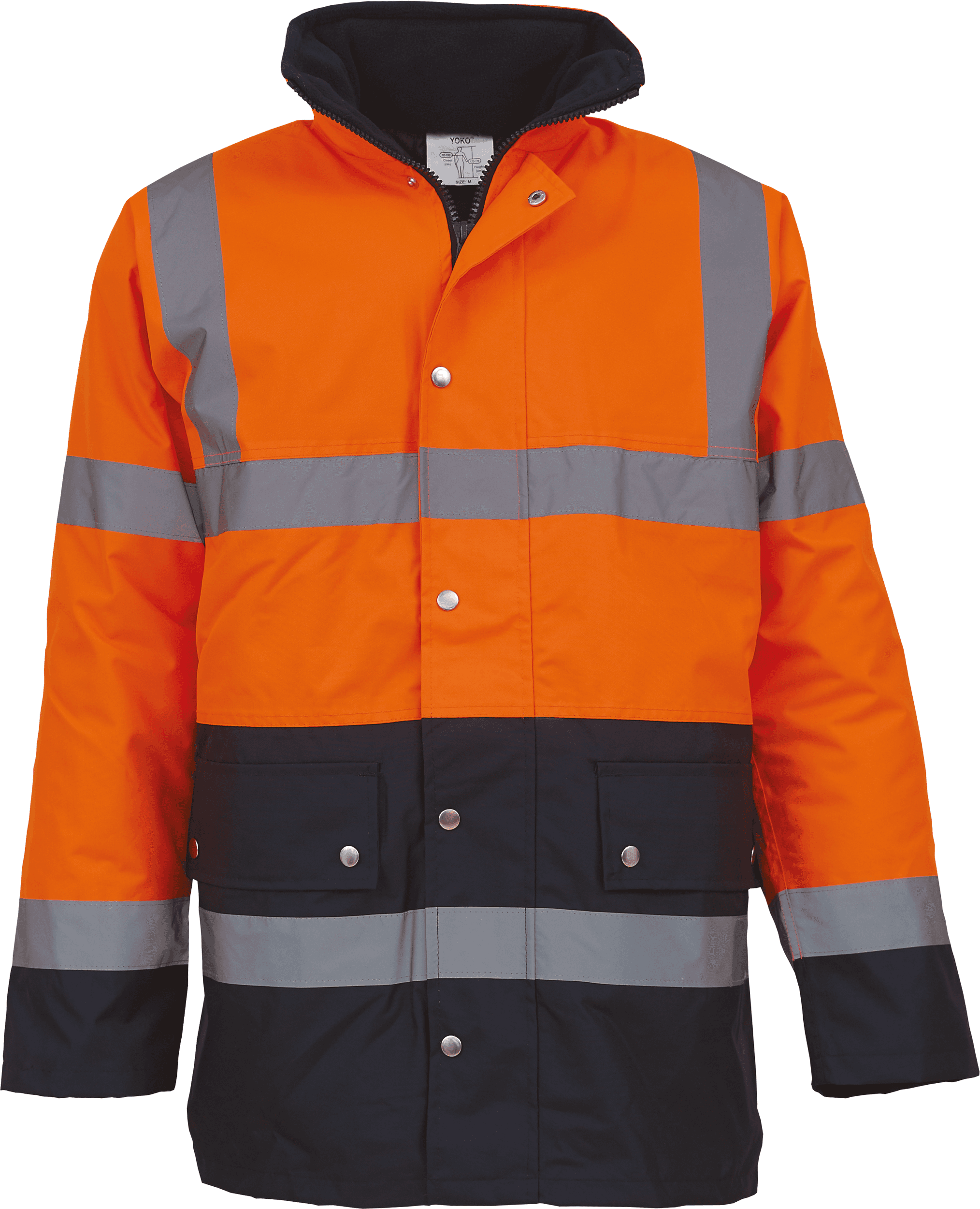 Veste de sécurité bicolore haute visibilité — coloris Hi Vis Orange / Navy (Orange)