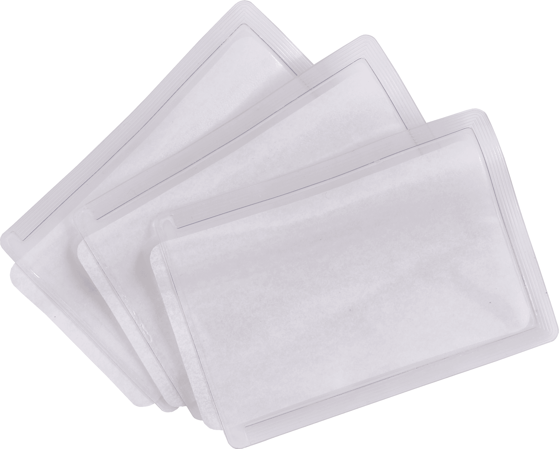 Poches d'identité thermocollantes (1 unité = pack de 50) — coloris Transparent (Blanc)