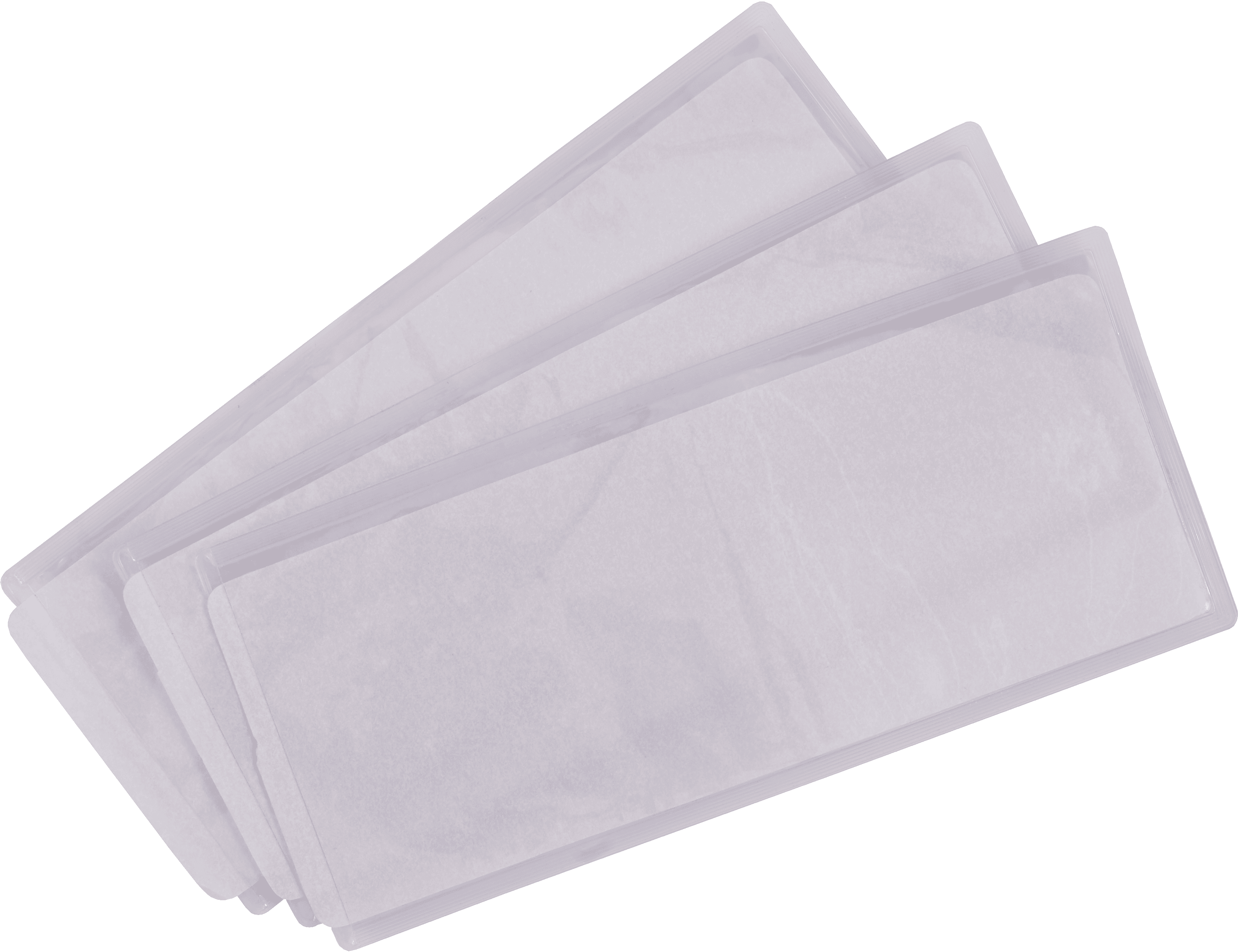 Poches d'identité thermocollantes (1 unité = pack de 50) — coloris Transparent (Blanc)
