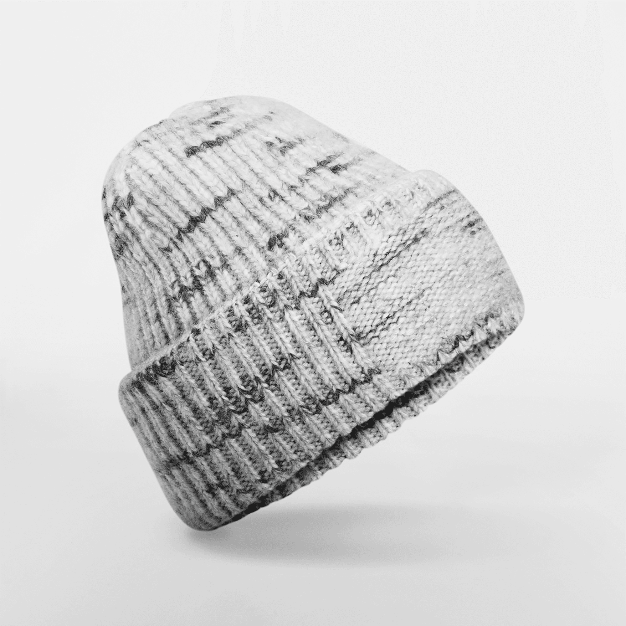 Bonnet à patch en grosse mailles — coloris Cloudy Haze (Gris)