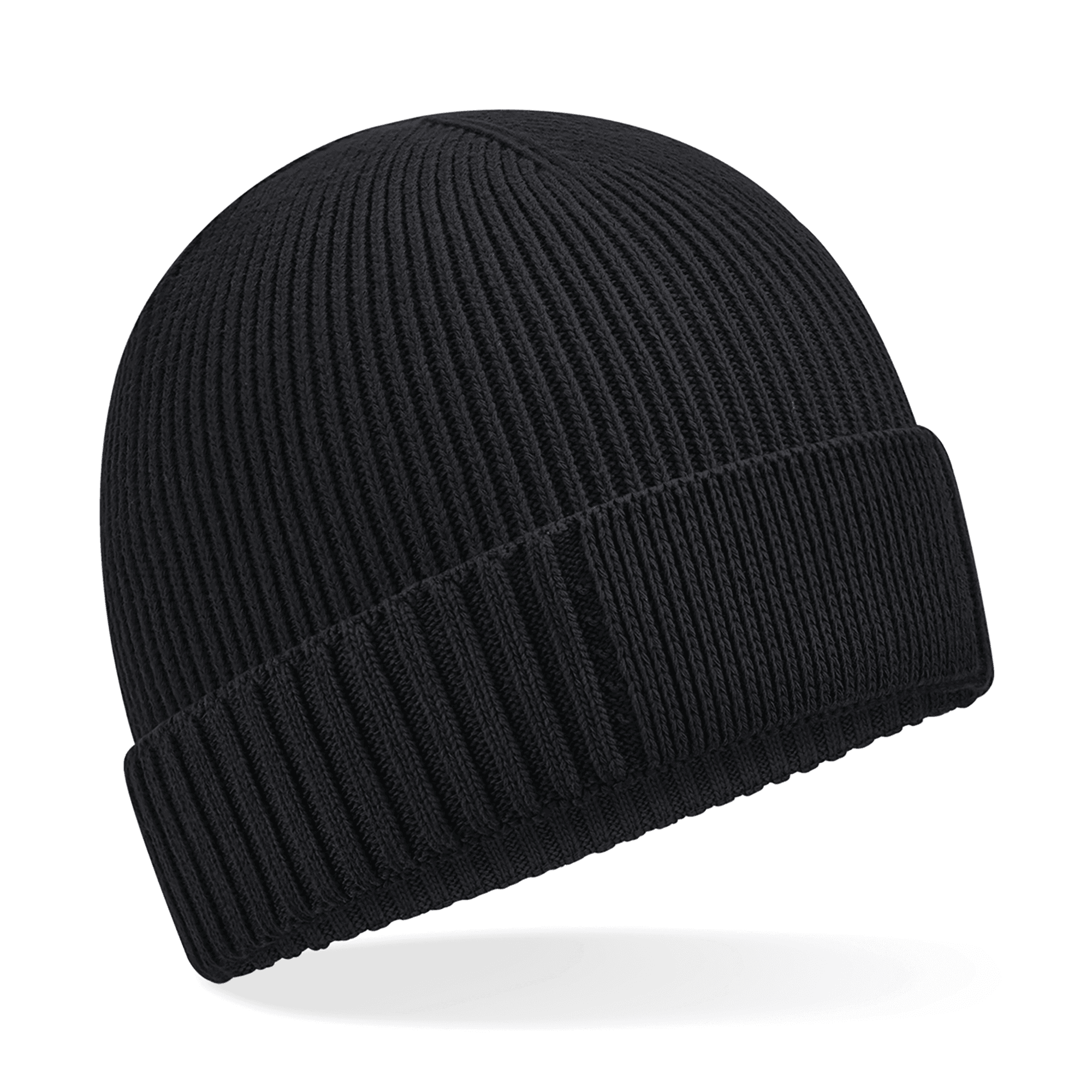 Bonnet en coton biologique avec patch technique — coloris Black (Noir)