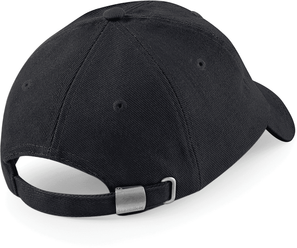 Casquette homme profil bas en coton brossé - 6 panneaux — coloris Black (Noir)