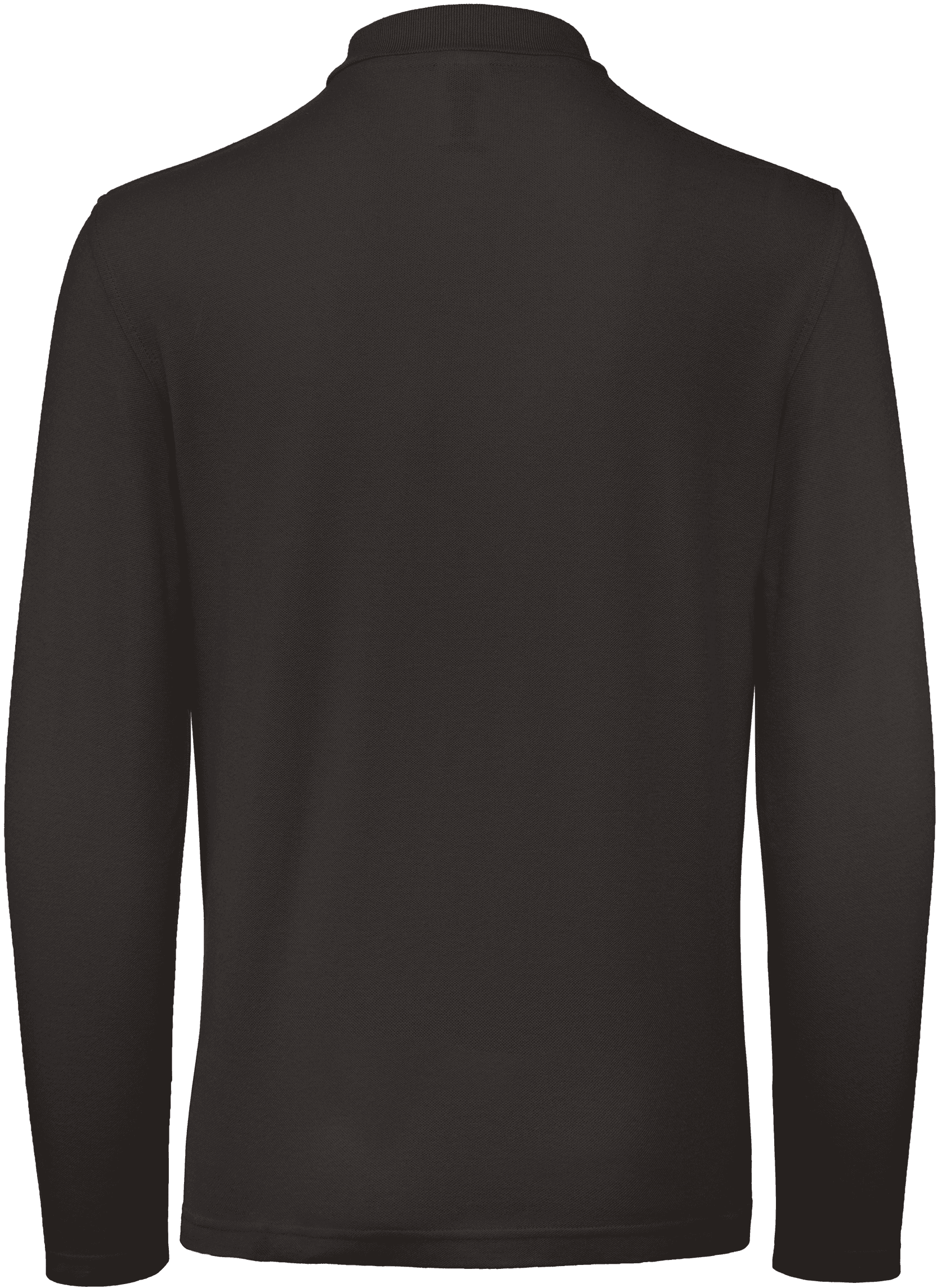 Polo homme ID.001 manches longues — coloris Black (Noir)