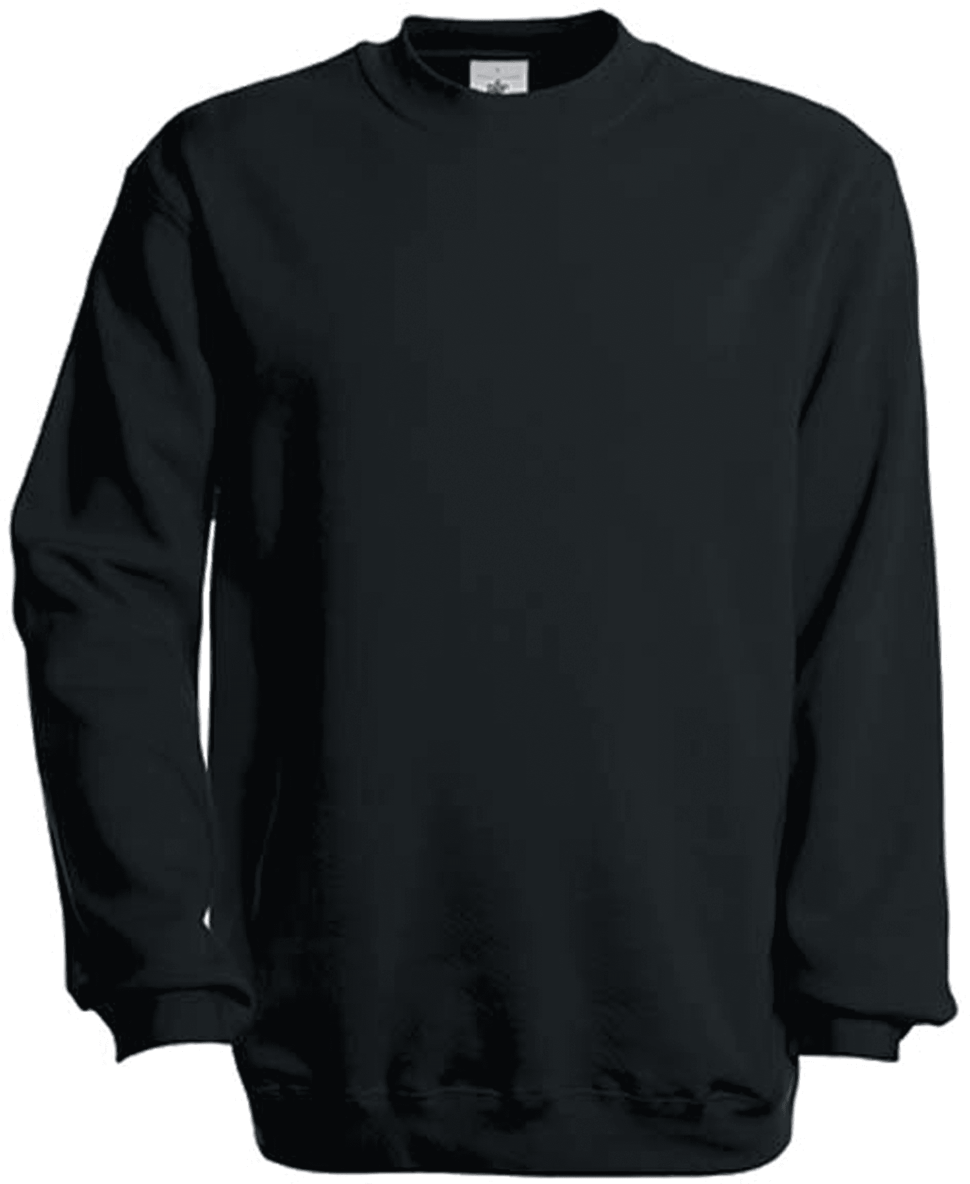 Sweat-shirt col rond — coloris Black (Noir)