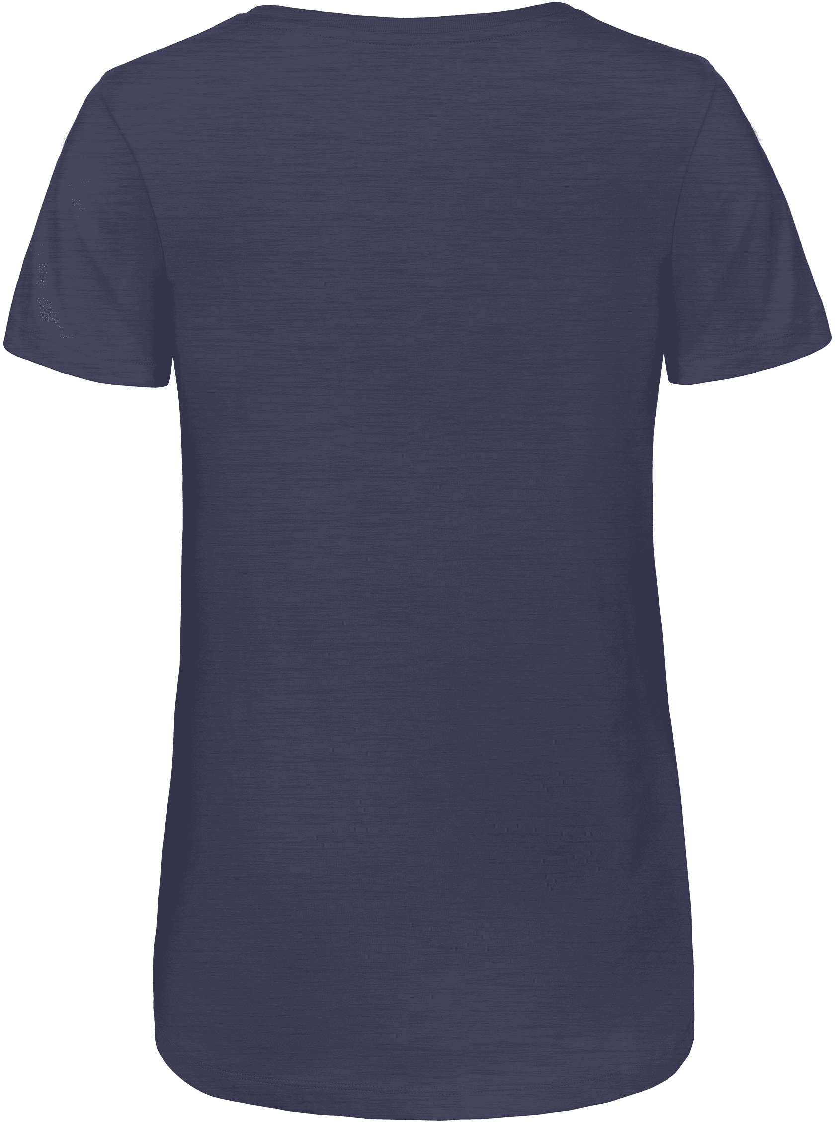 T-shirt Triblend col V Femme — coloris Heather Navy (Bleu)