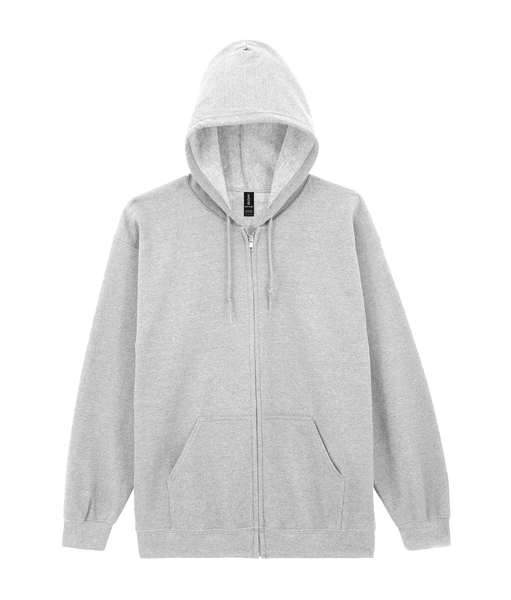 Sweat-shirt homme zippé capuche Heavy Blend™ — coloris Ash (Gris)
