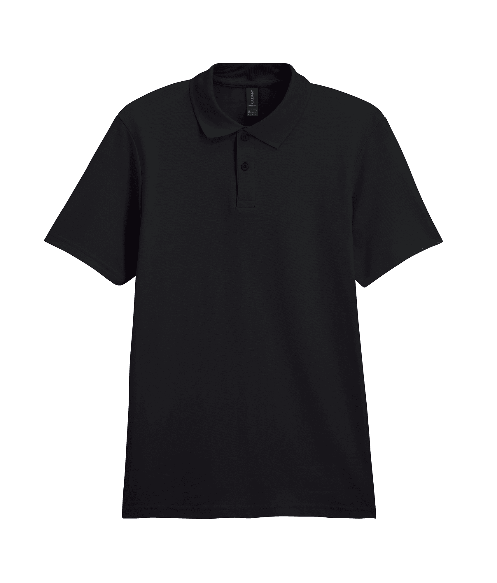 Polo Homme Softstyle Double Piqué — coloris Black (Noir)