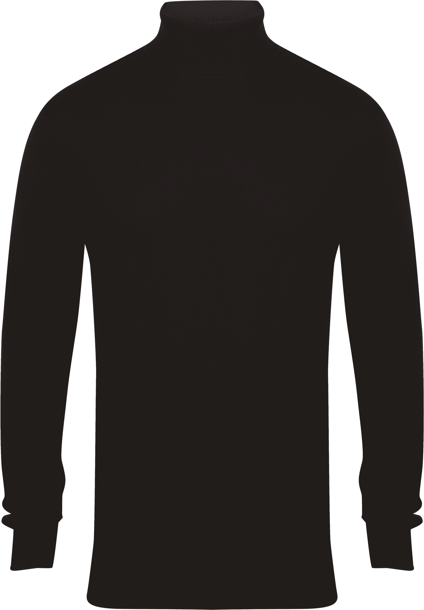 Pull col roulé — coloris Black (Noir)
