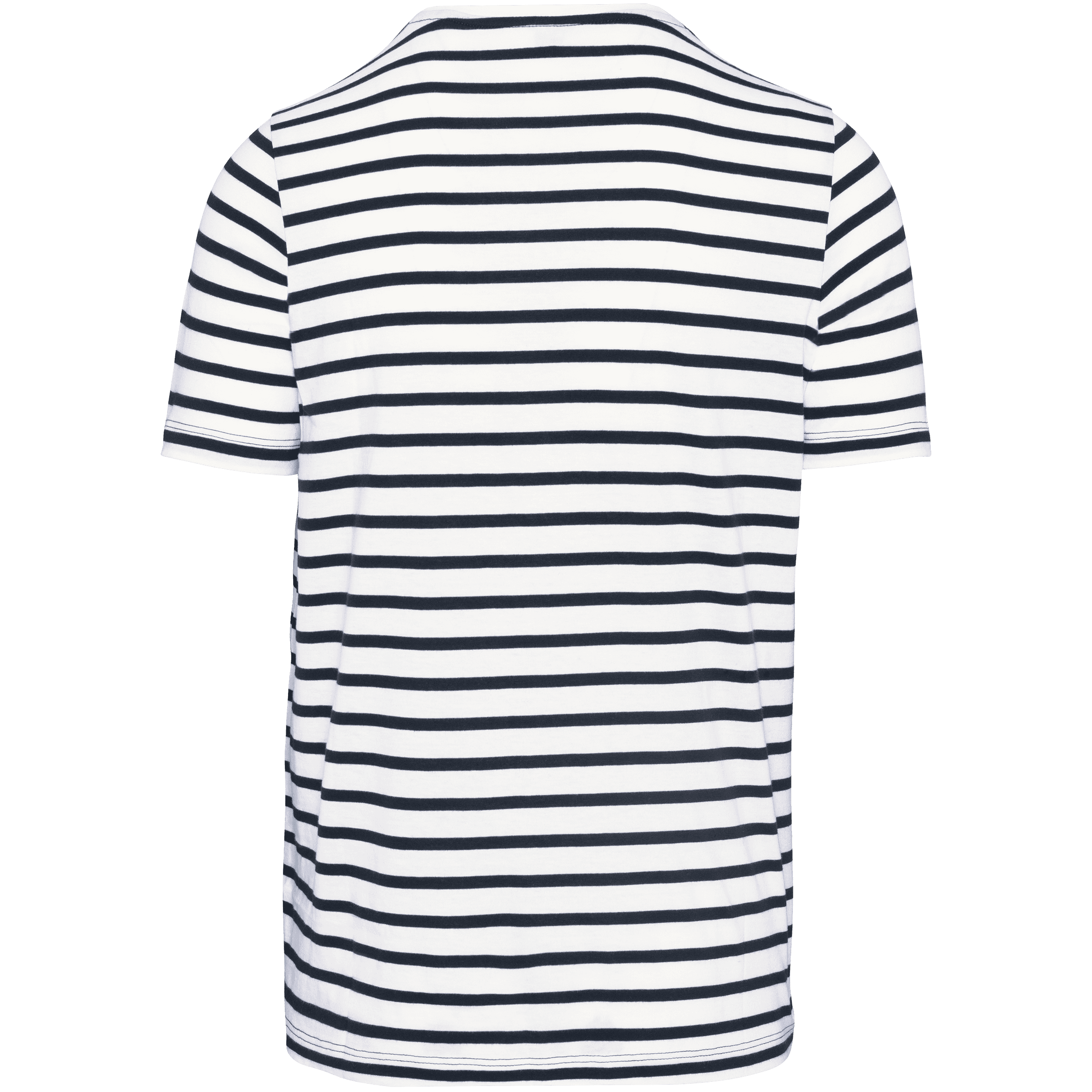 T-shirt rayé marin avec poche manches courtes homme — coloris White / Navy Stripes (Bleu)