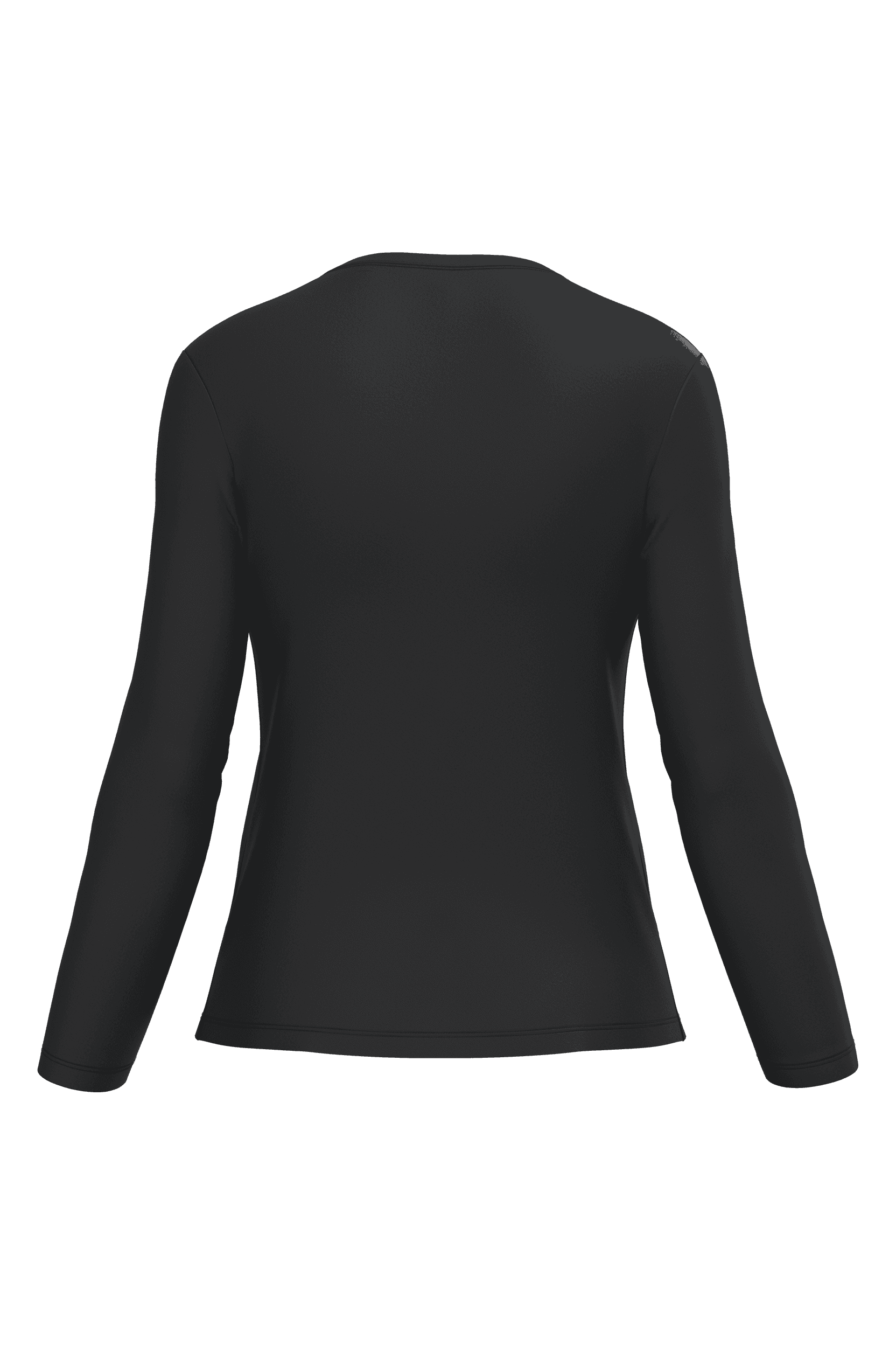 T-shirt col rond manches longues femme — coloris Black (Noir)