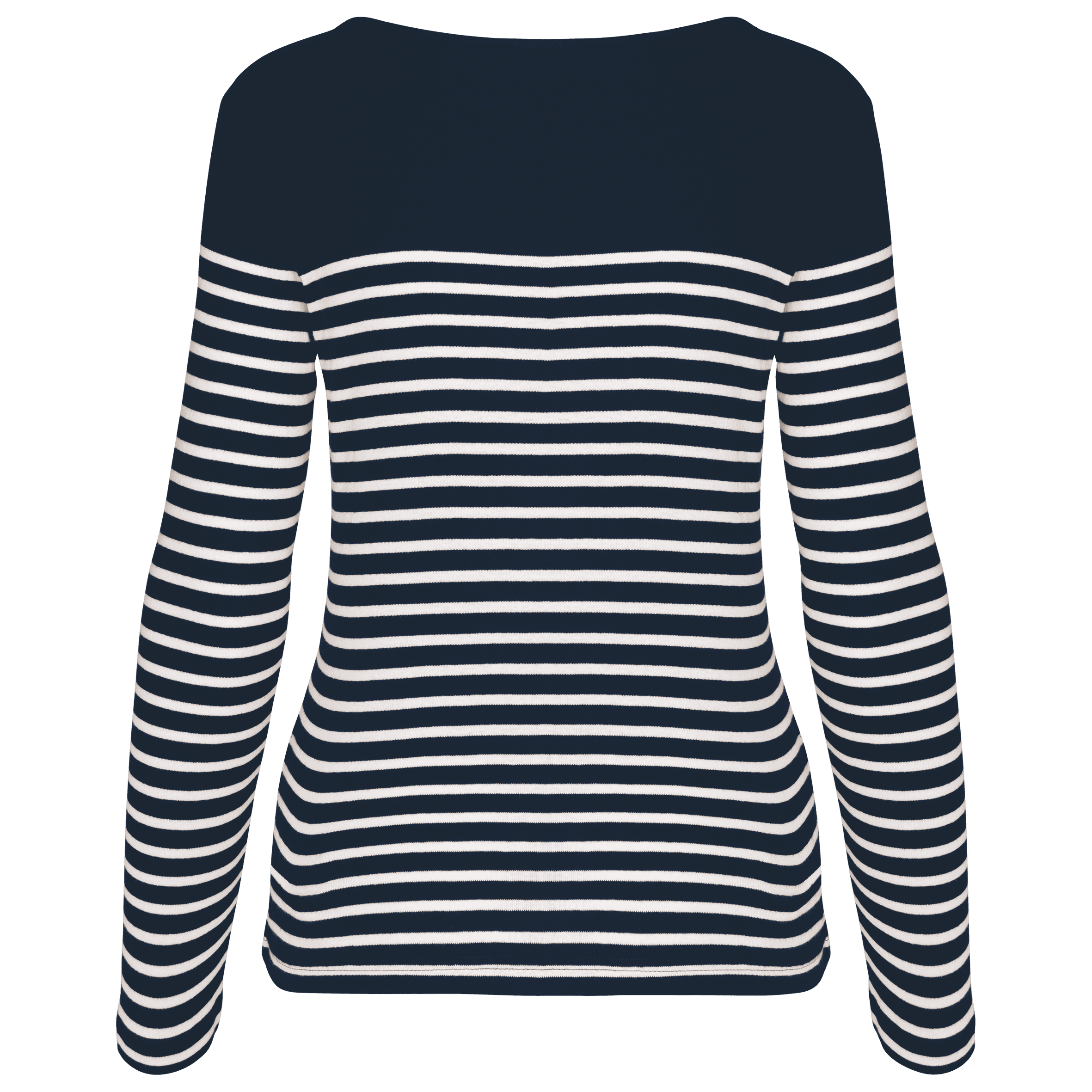 Marinière manches longues femme — coloris Navy / White Stripes (Bleu)