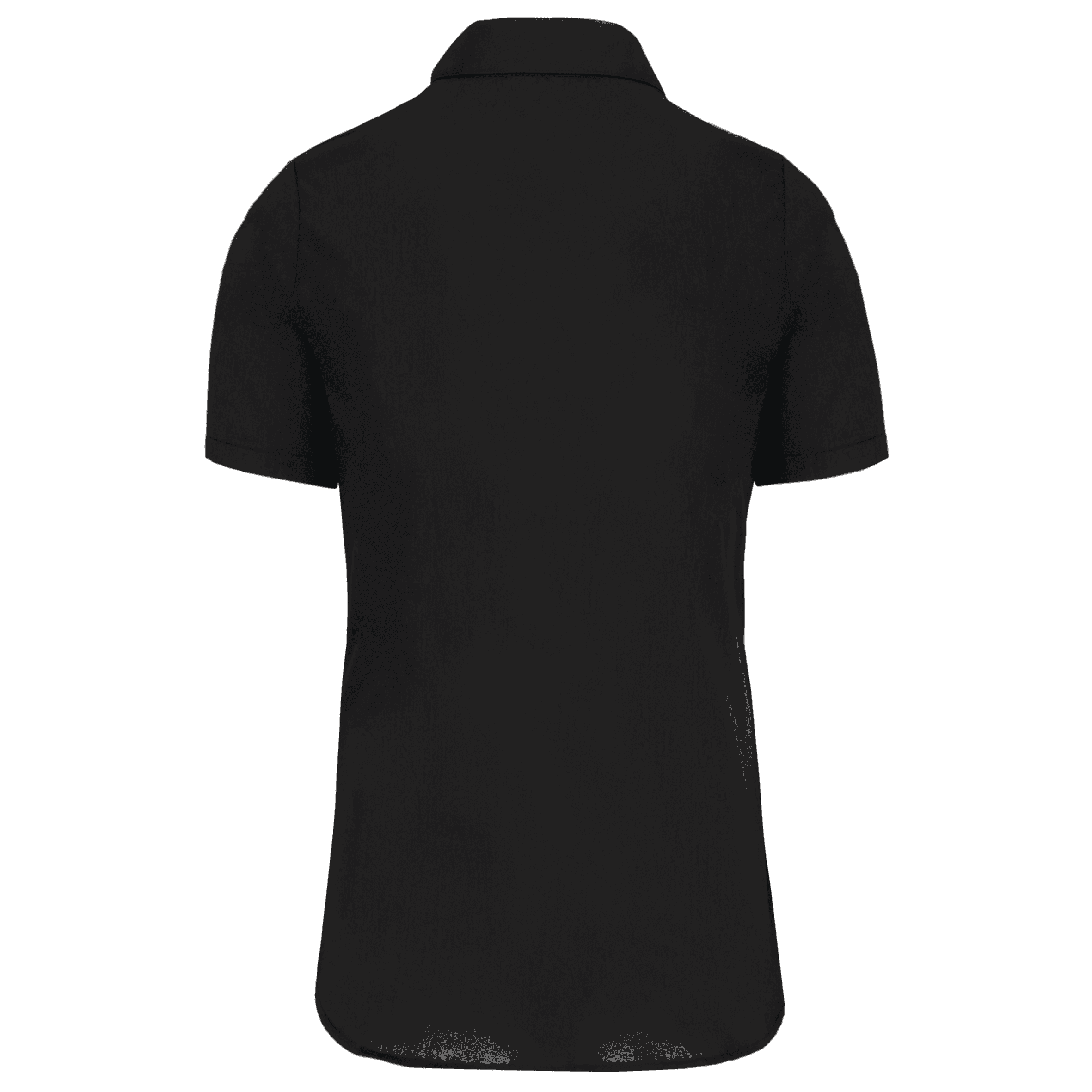 Chemise popeline manches courtes femme — coloris Black (Noir)