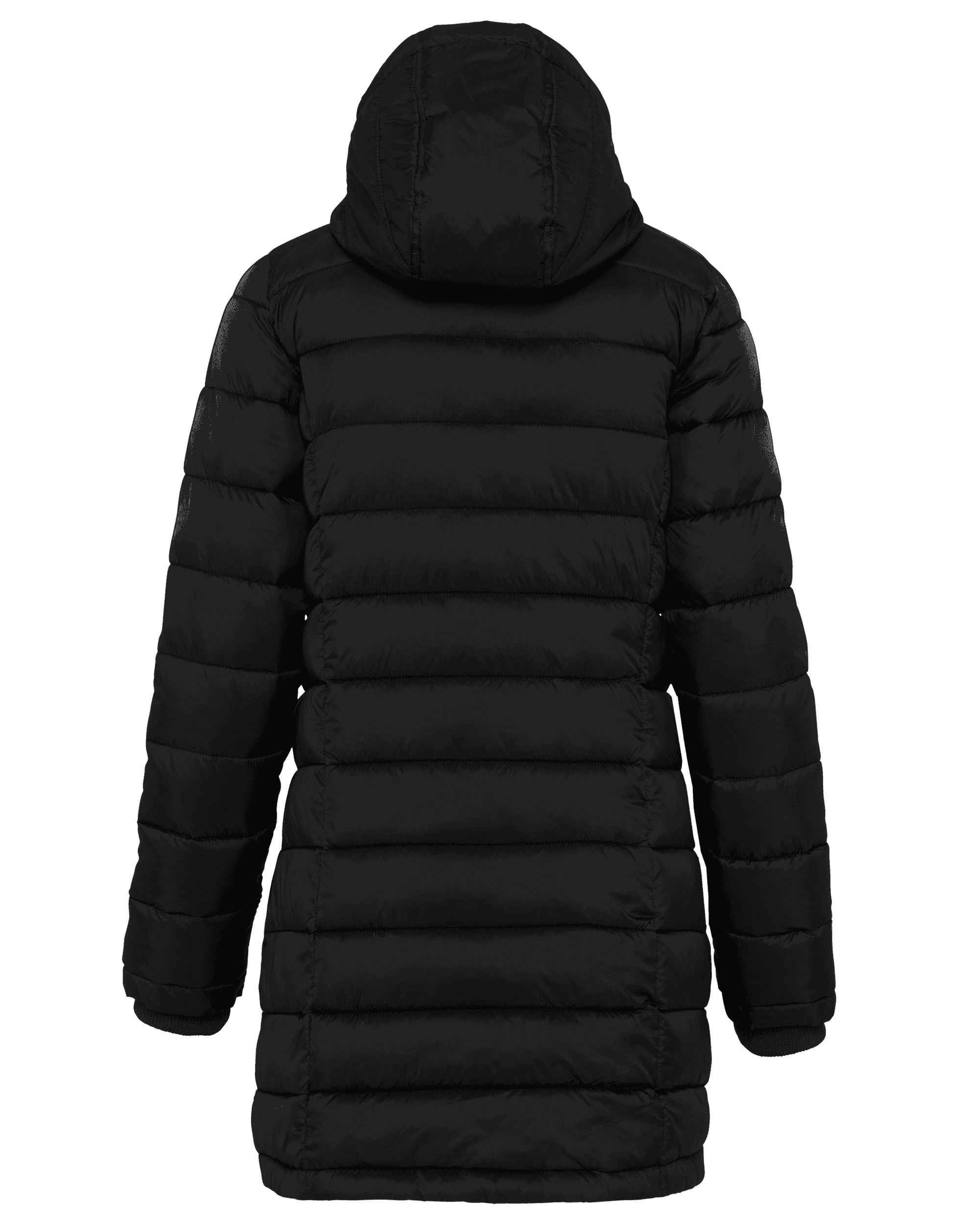 Parka doudoune légère à capuche femme — coloris Black (Noir)