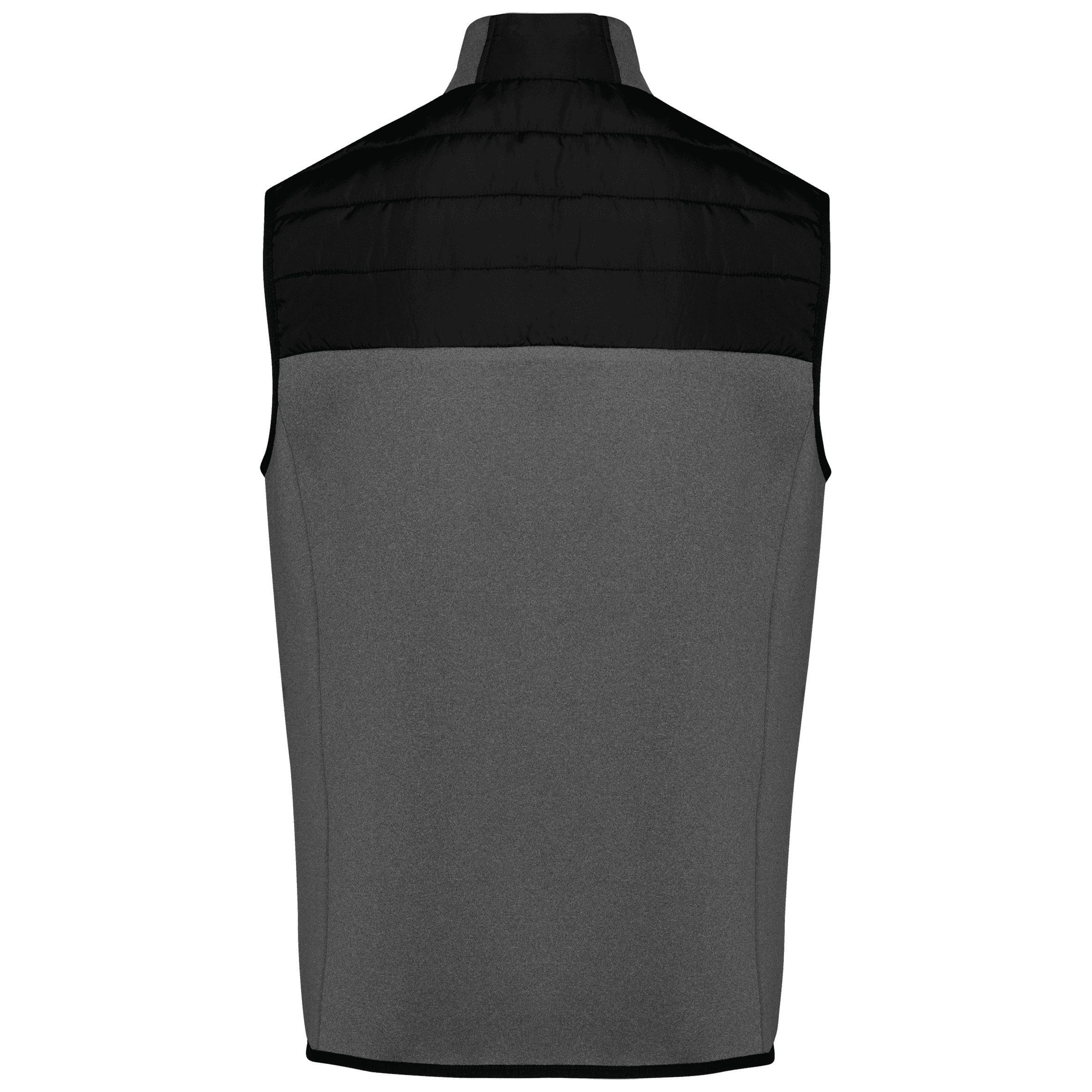 Bodywarmer bi-matière homme — coloris Black / Dark Grey Heather (Noir)