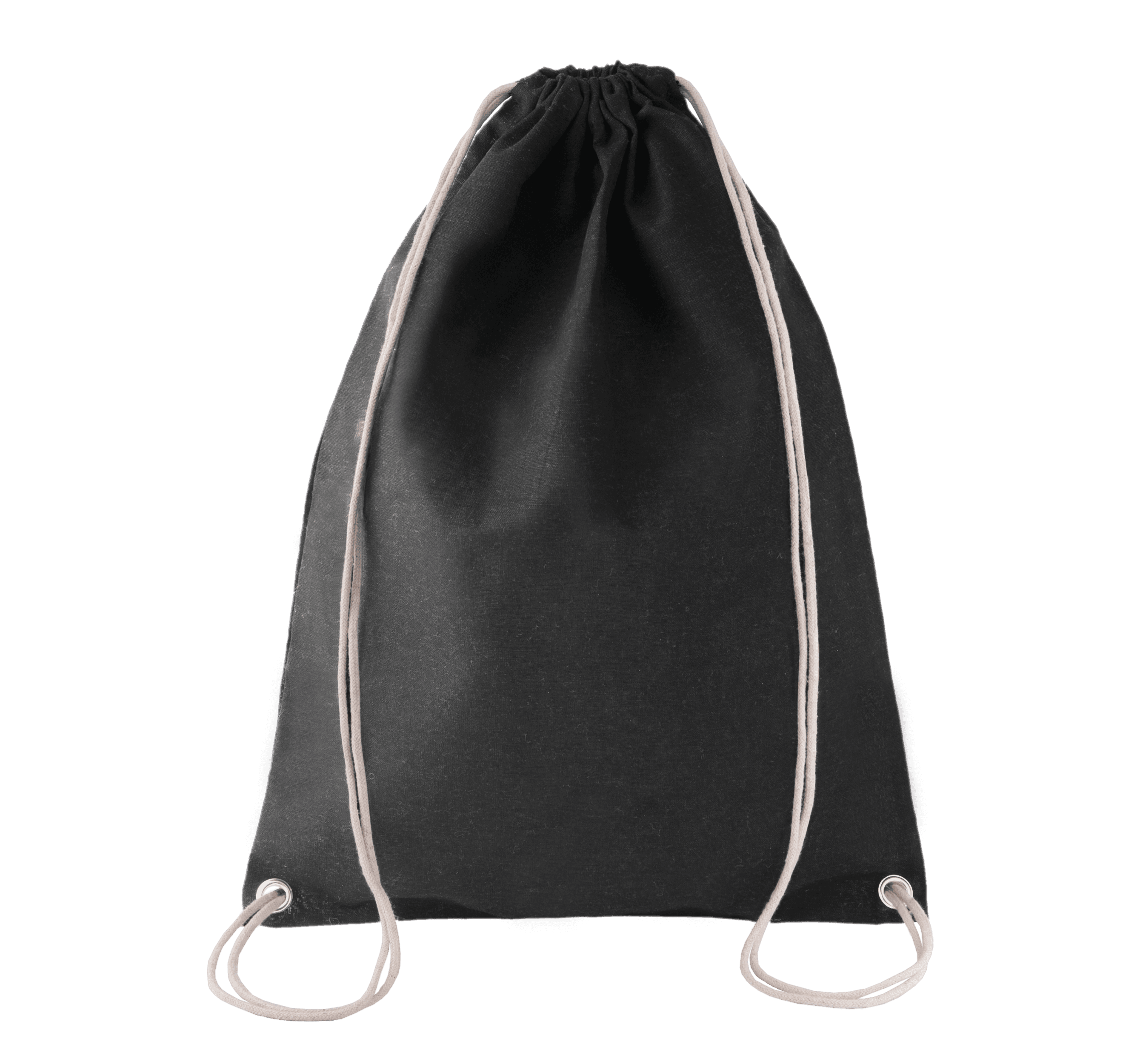 Sac à dos en coton avec cordelettes — coloris Black (Noir)