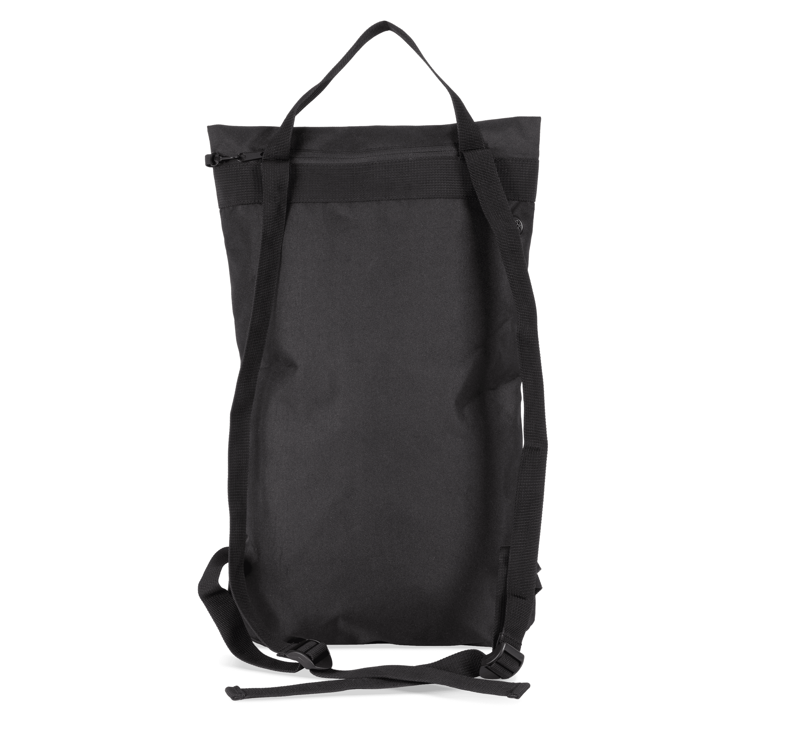 Sac à dos plat recyclé style urbain — coloris Black (Noir)