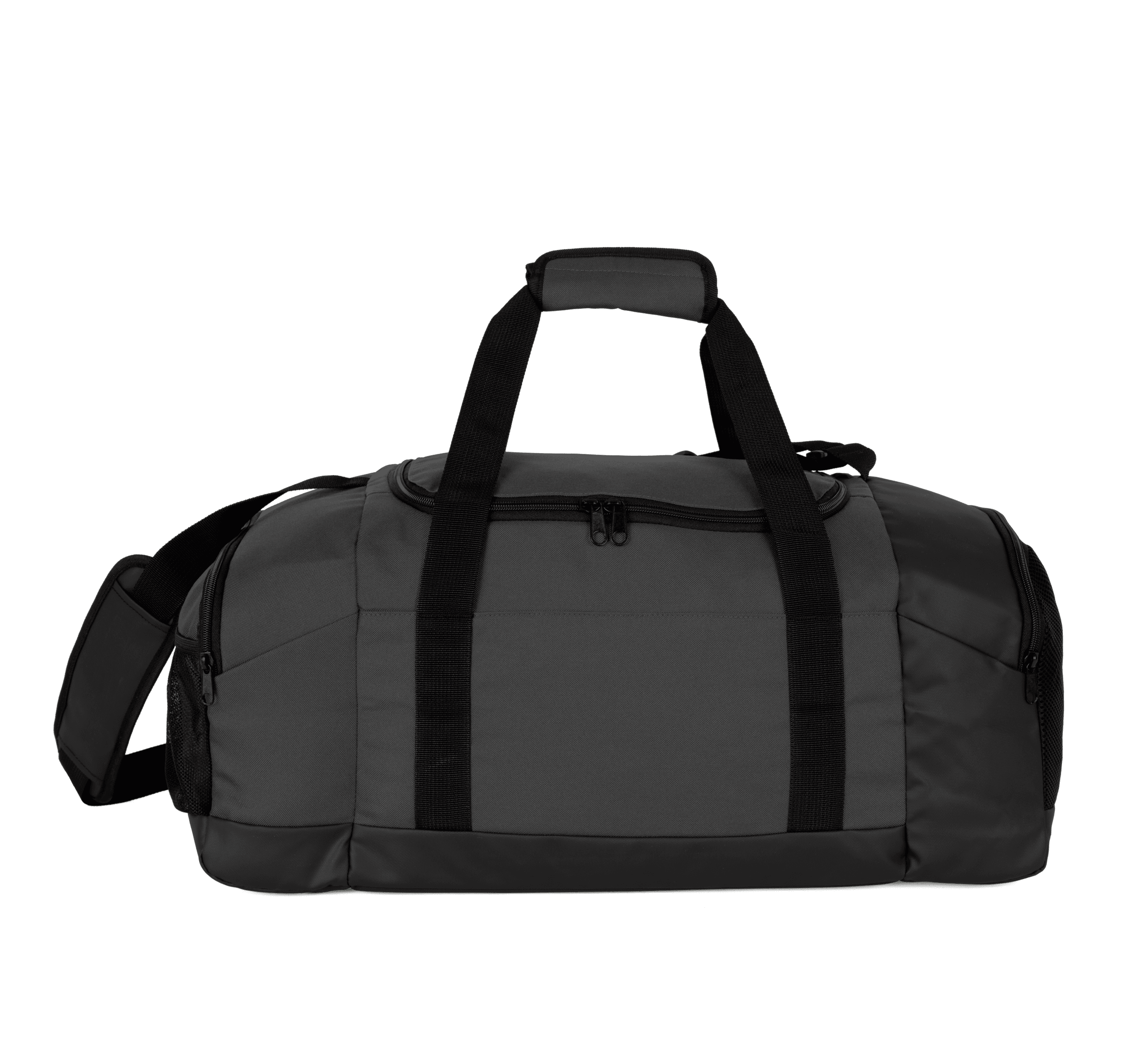 Sac de sport recyclé avec double compartiment latéral — coloris Black (Noir)