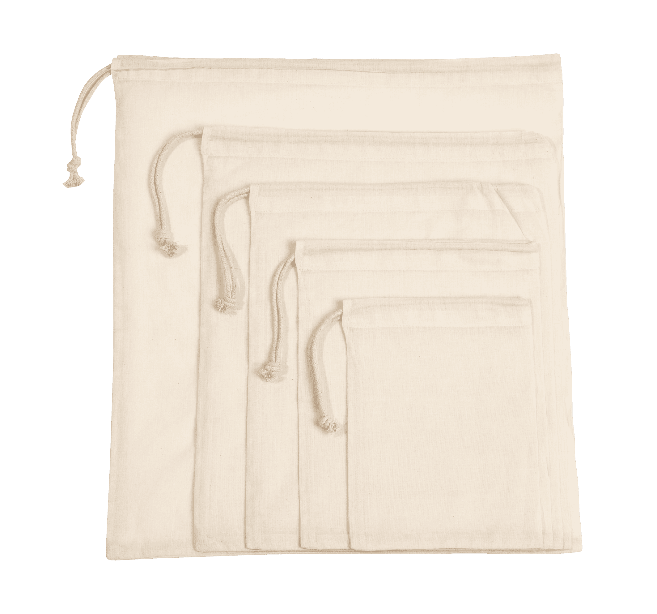Sac à cordon coulissant en coton biologique — coloris Natural (Beige)
