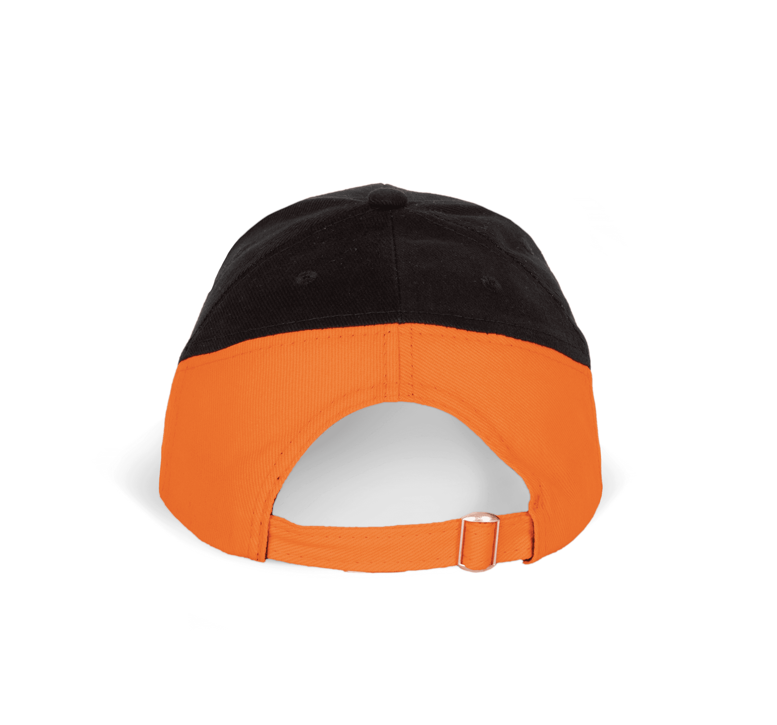 Racing - Casquette bicolore 6 panneaux — coloris Black / Orange (Noir)