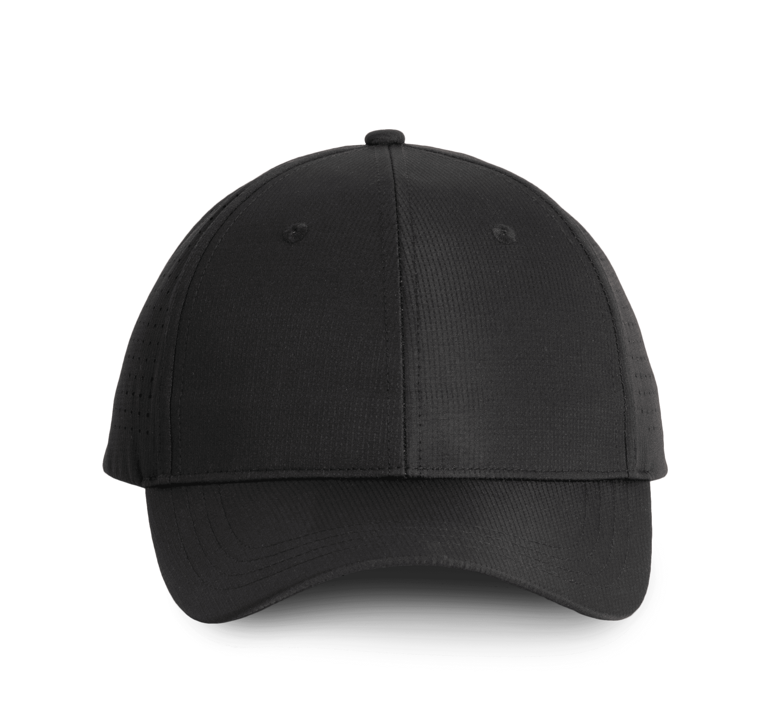 Casquette à panneaux perforé - 6 panneaux — coloris Black (Noir)