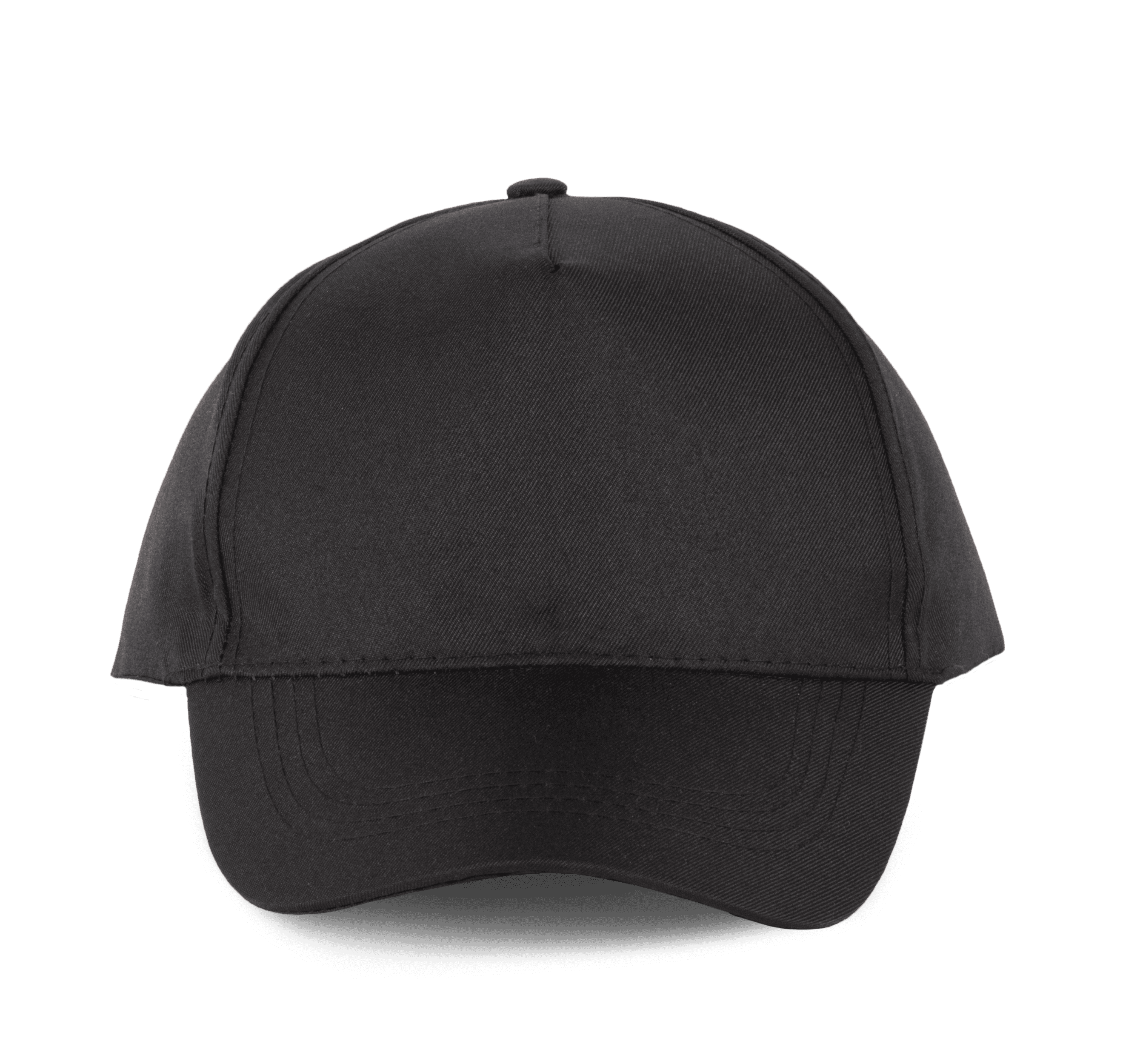 Casquette polyester - 5 panneaux — coloris Black (Noir)