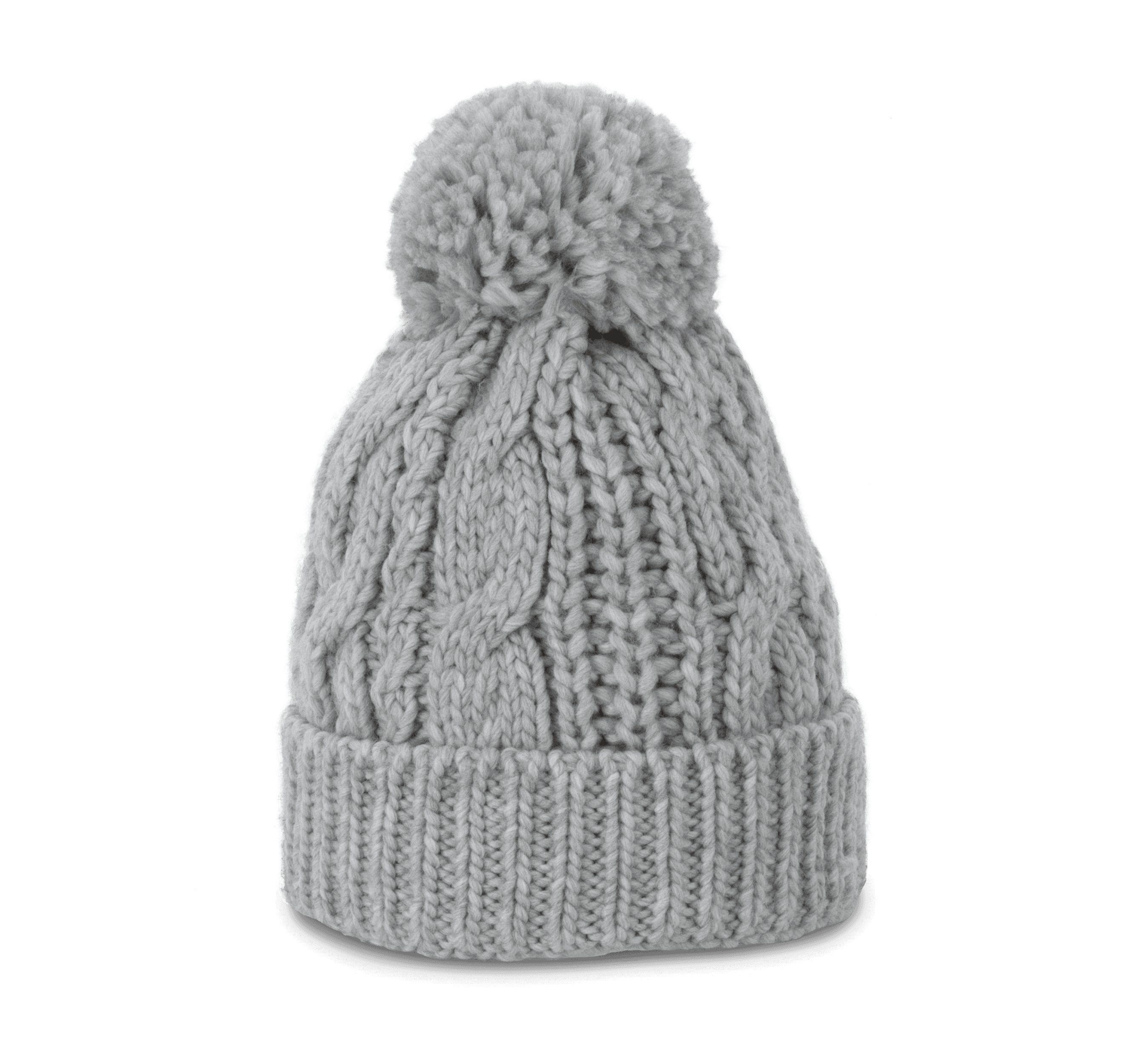 Bonnet en maille tricot — coloris Alloy Grey Heather (Gris)