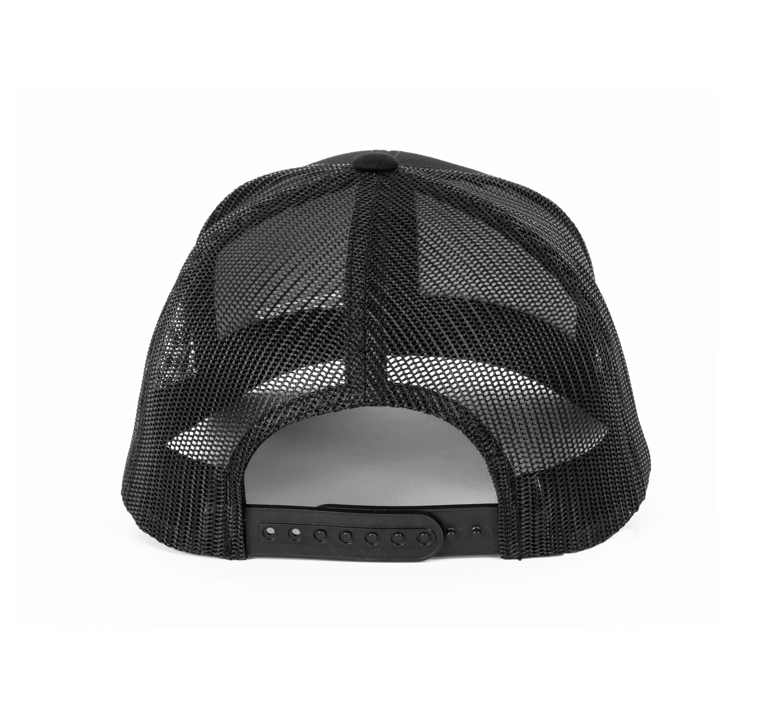 Casquette Trucker modèle rétro - 6 panneaux — coloris Black (Noir)