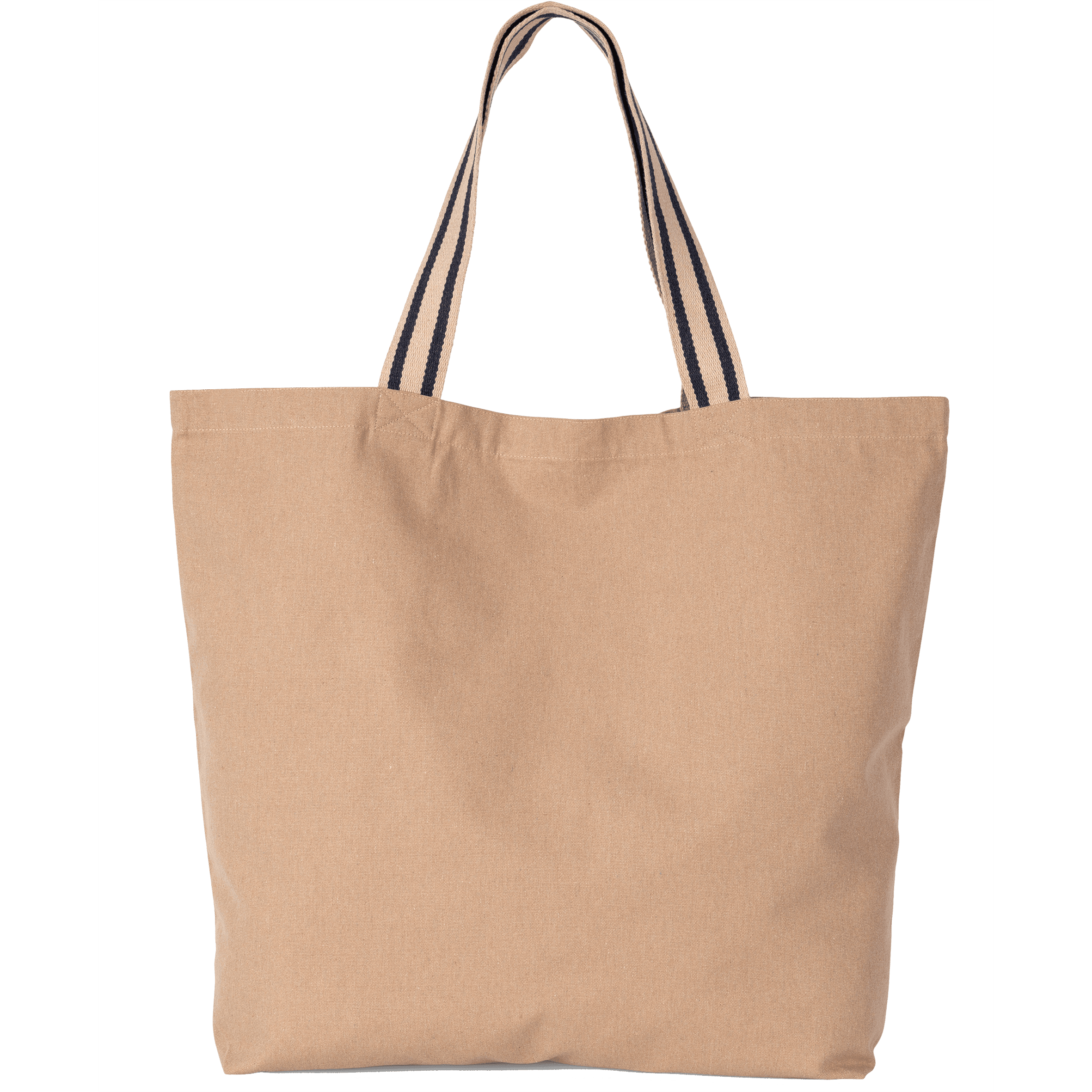 Grand sac shopping écoresponsable — coloris Hemp / Desert Sand / Horizon Blue Stripe (Beige)