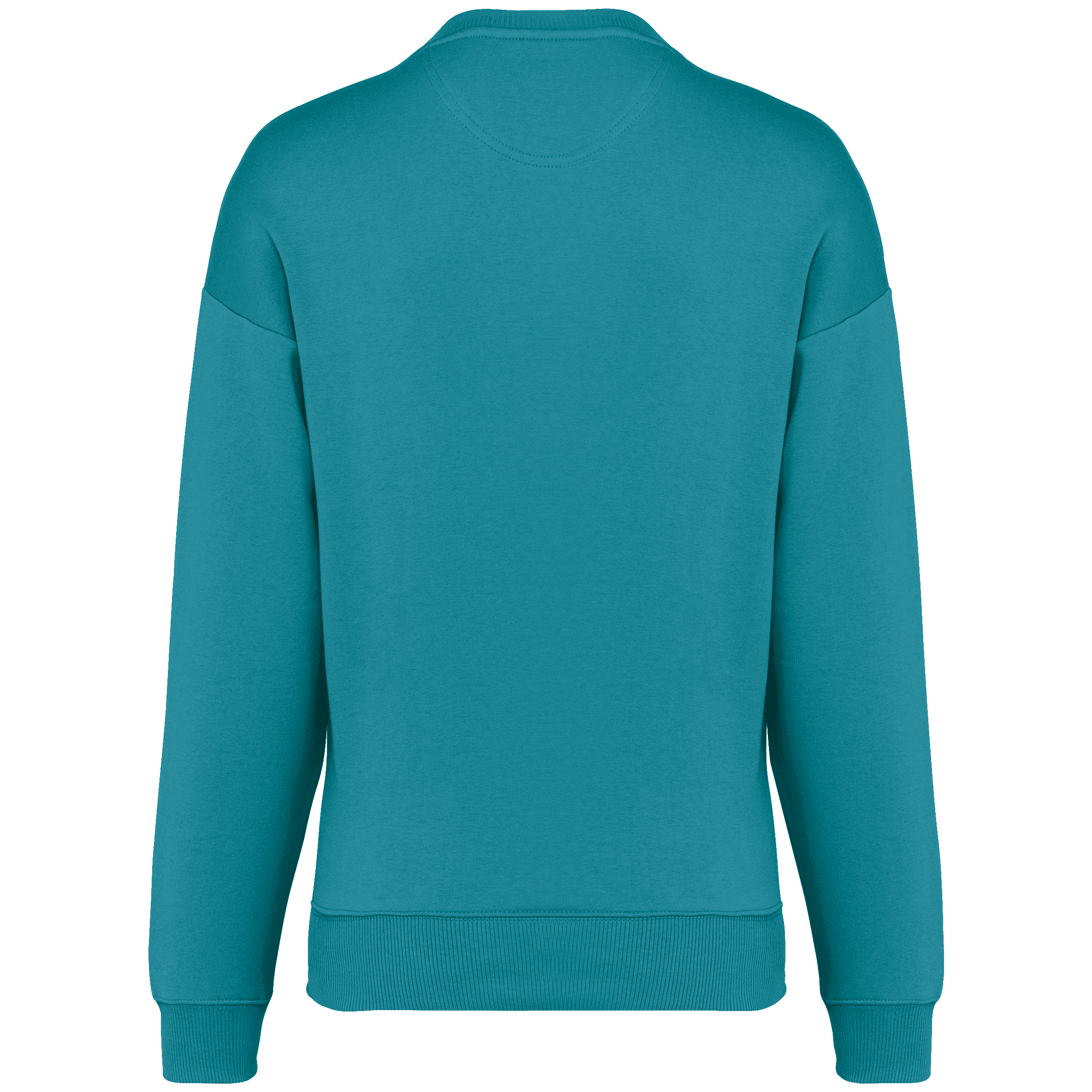 Sweat-shirt écoresponsable à col rond oversize unisexe — coloris Adriatic Blue (Bleu)