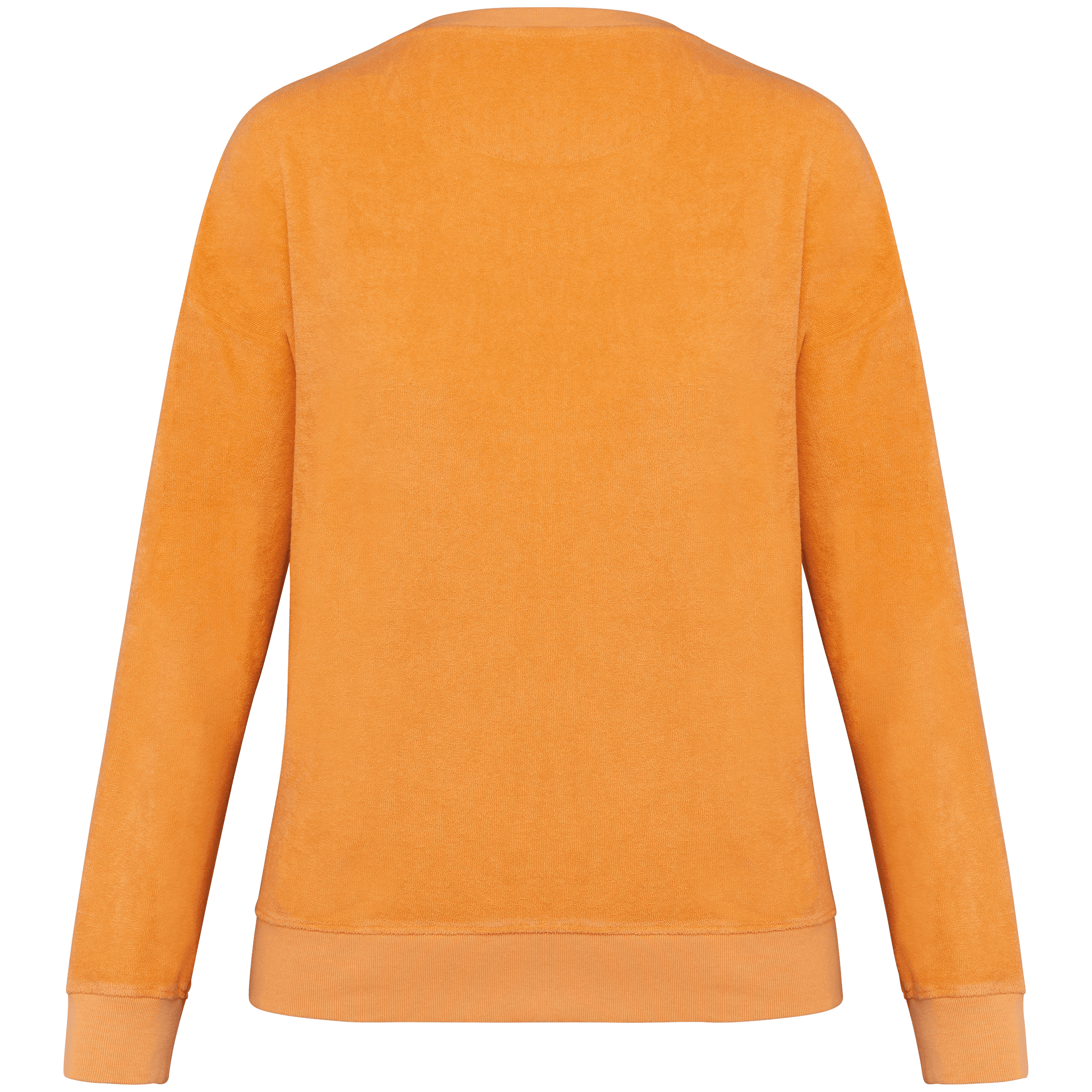 Sweat-shirt écoresponsable en éponge femme — coloris Apricot (Orange)