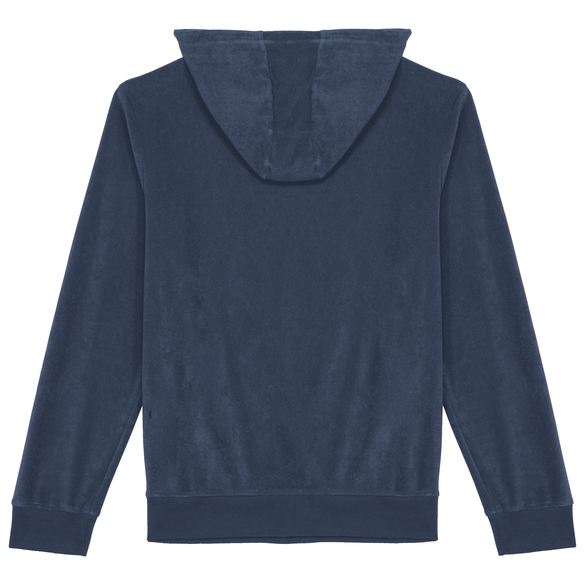 Sweat-shirt écoresponsable en éponge zippé à capuche homme — coloris Navy Blue (Bleu)