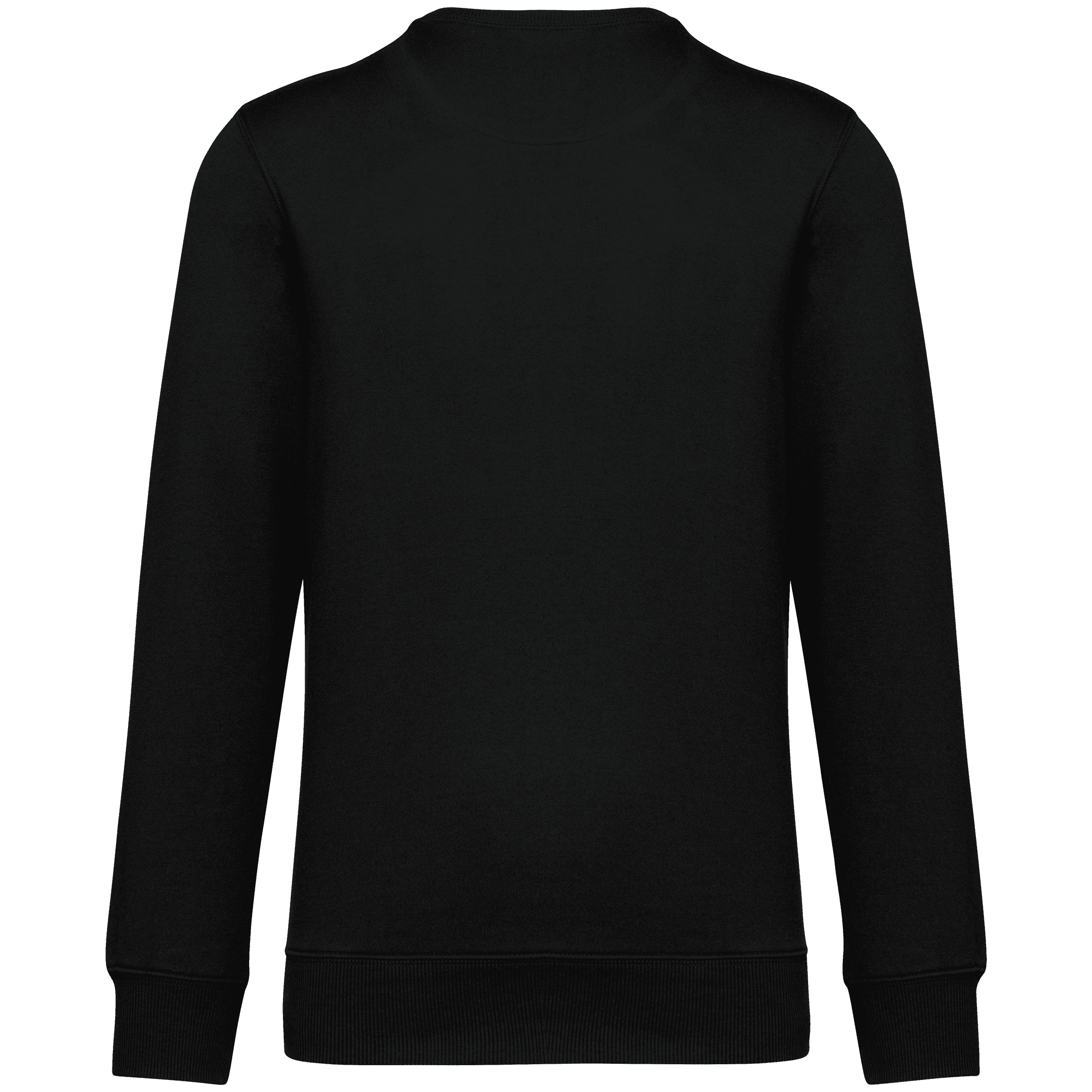 Sweat-shirt écoresponsable à col rond à épaules tombantes French Terry unisexe — coloris Black (Noir)