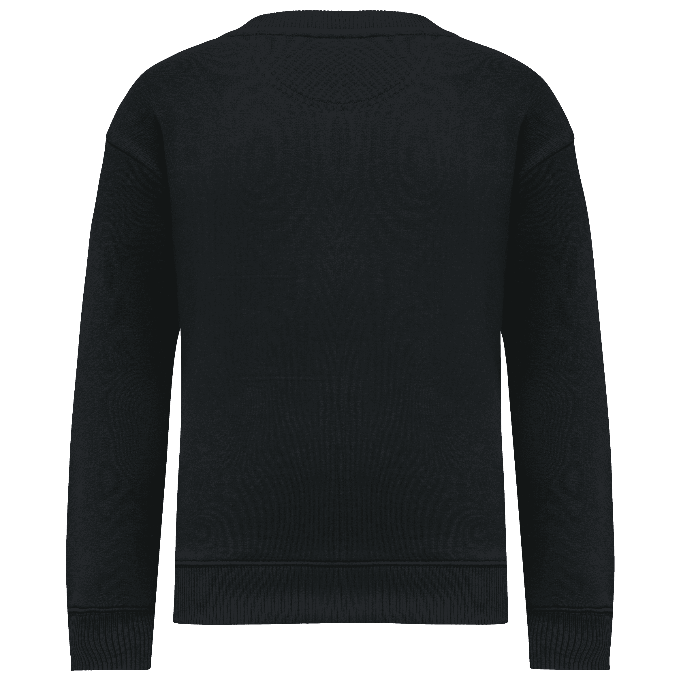 Sweat-shirt écoresponsable à col rond oversize enfant — coloris Black (Noir)
