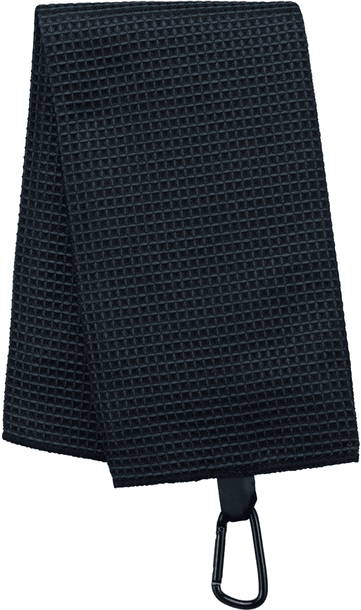 Serviette de golf nid d'abeille - 50 x 40 cm — coloris Black (Noir)