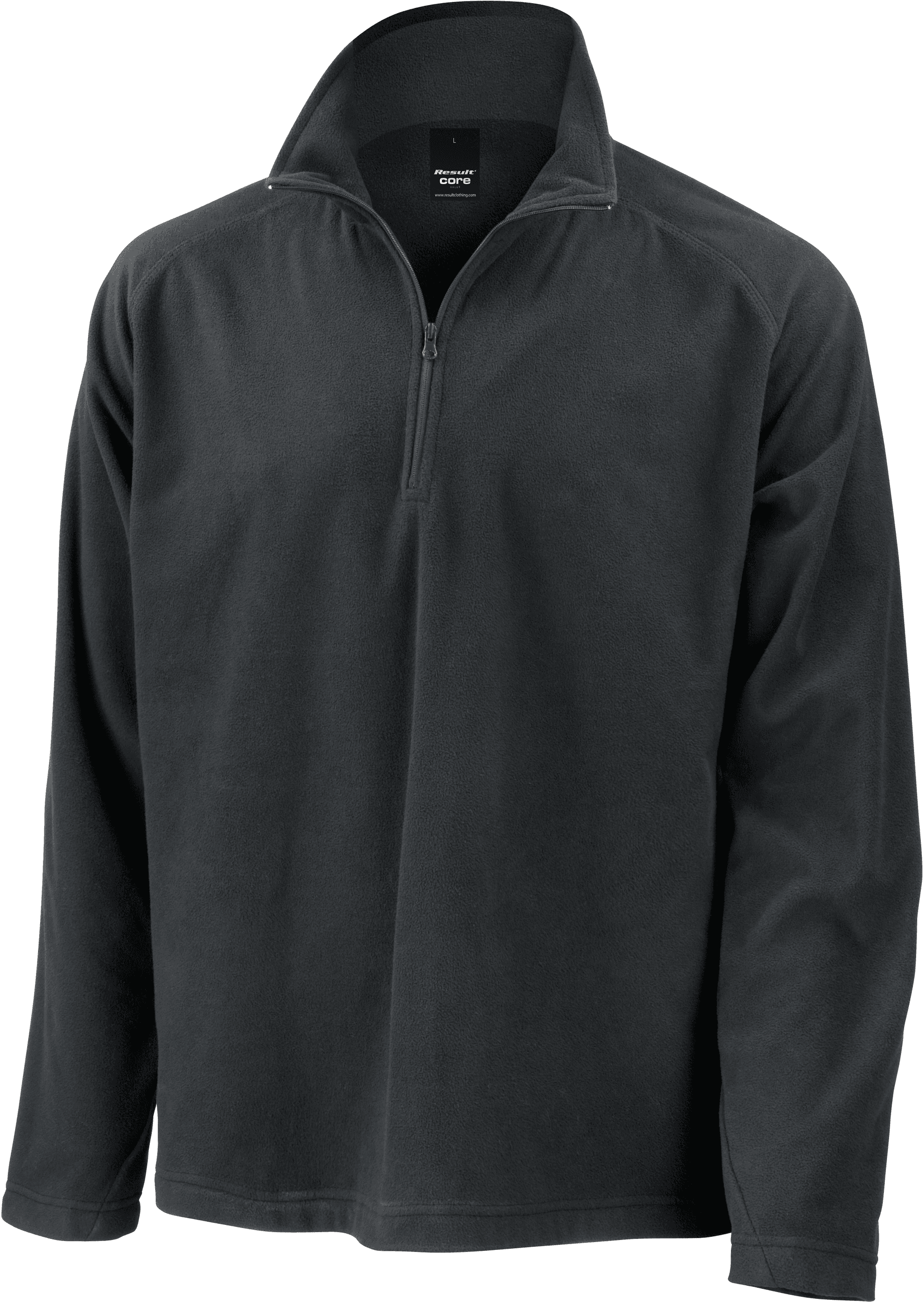 Micropolaire col zippé — coloris Black (Noir)